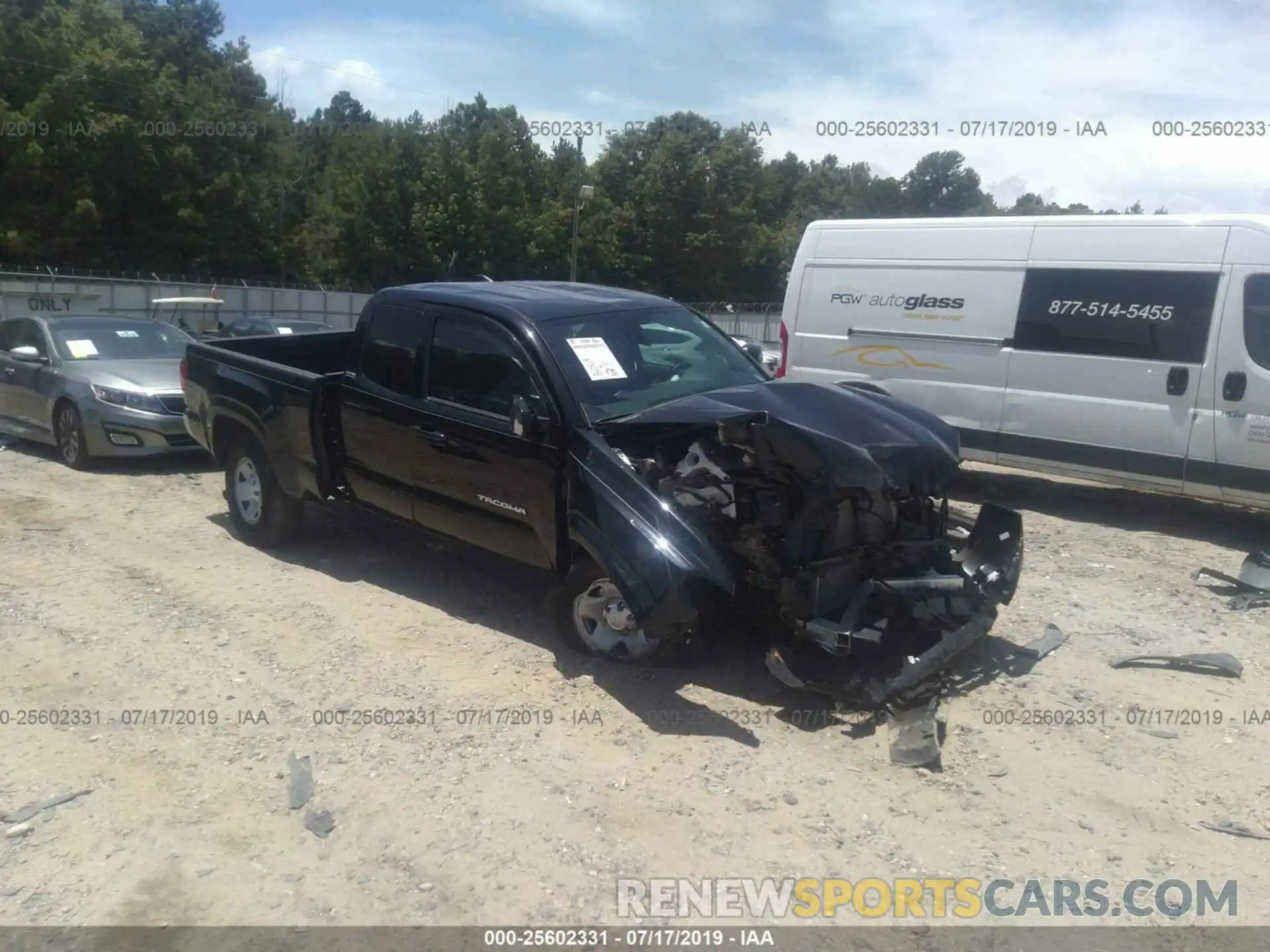 1 Photograph of a damaged car 5TFRX5GN0KX144790 TOYOTA TACOMA 2019