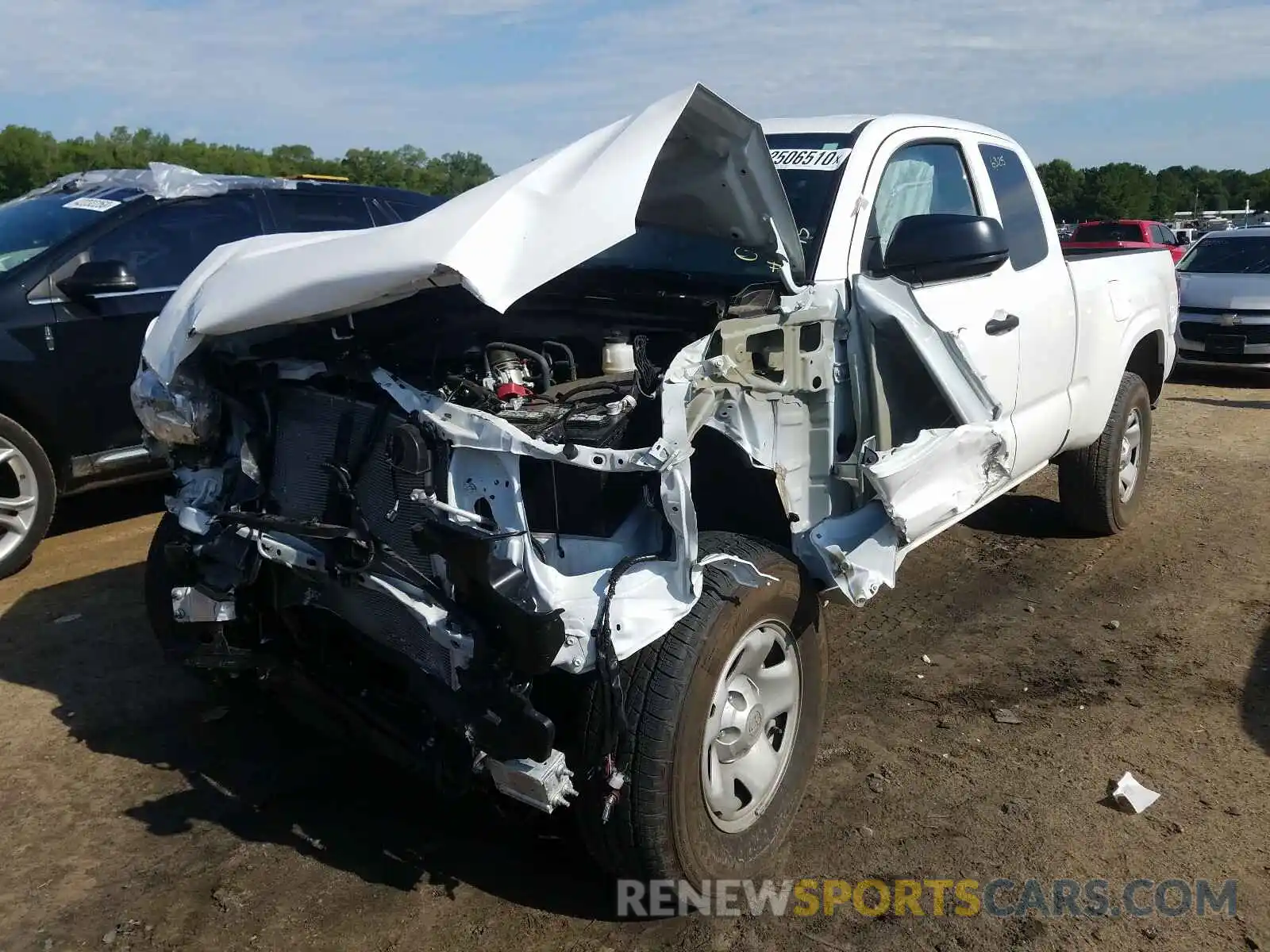 2 Photograph of a damaged car 5TFRX5GN0KX145101 TOYOTA TACOMA 2019