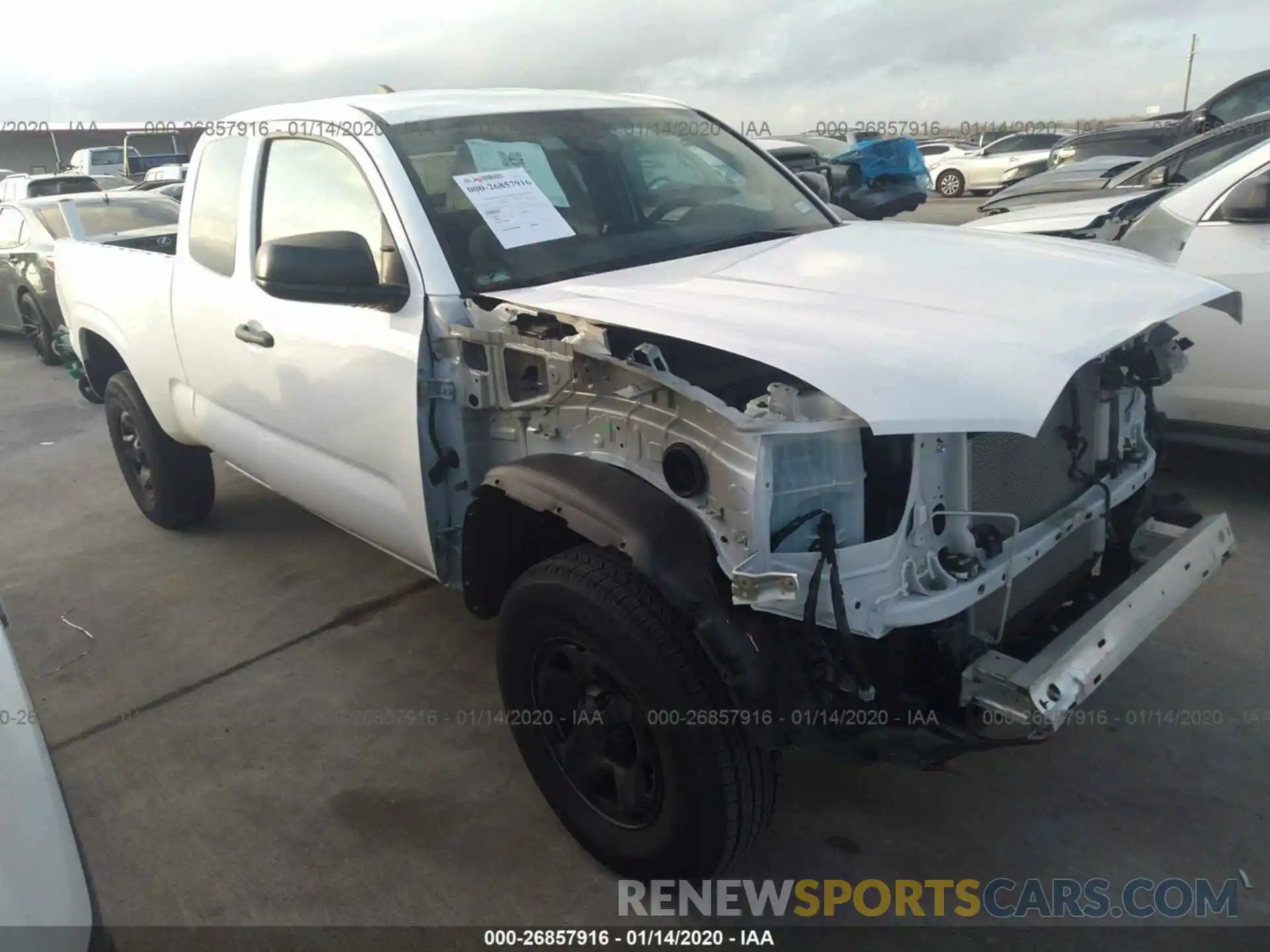 1 Photograph of a damaged car 5TFRX5GN0KX149827 TOYOTA TACOMA 2019