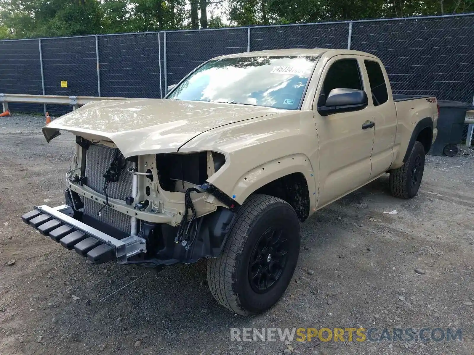 2 Photograph of a damaged car 5TFRX5GN0KX151240 TOYOTA TACOMA 2019