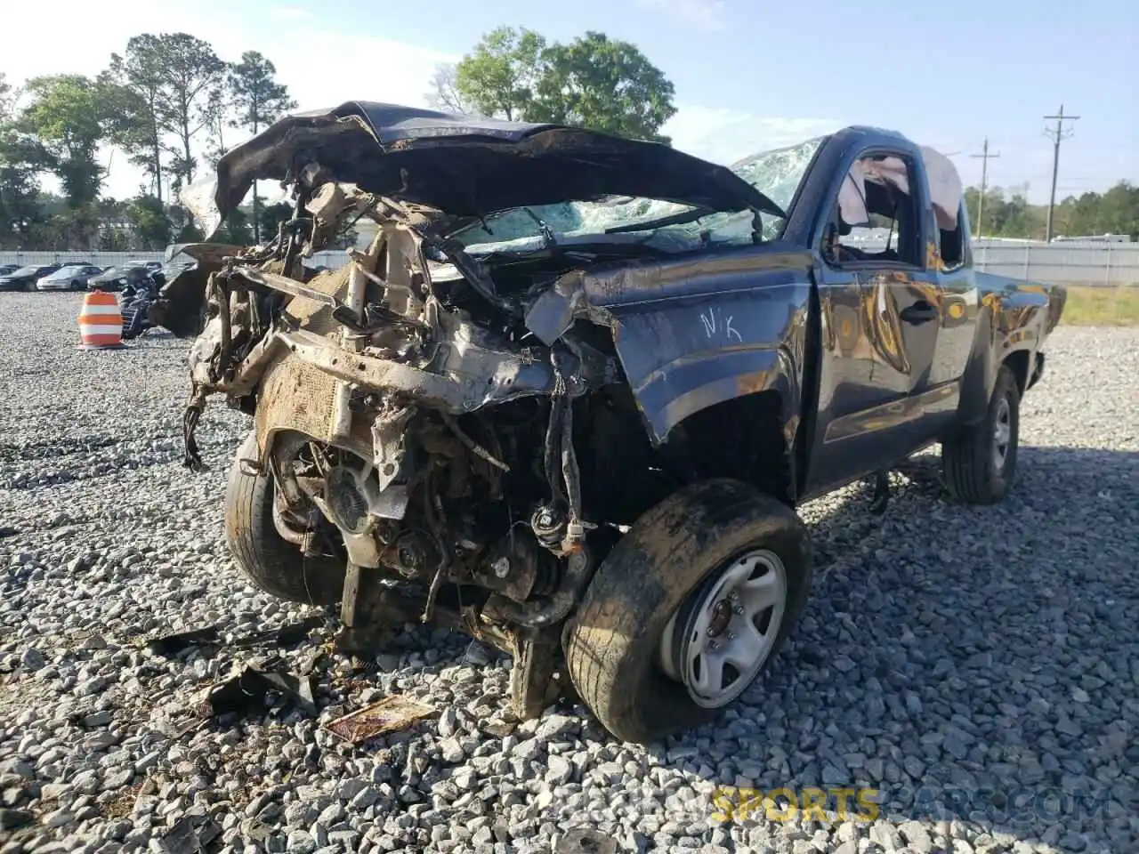 2 Photograph of a damaged car 5TFRX5GN0KX152730 TOYOTA TACOMA 2019