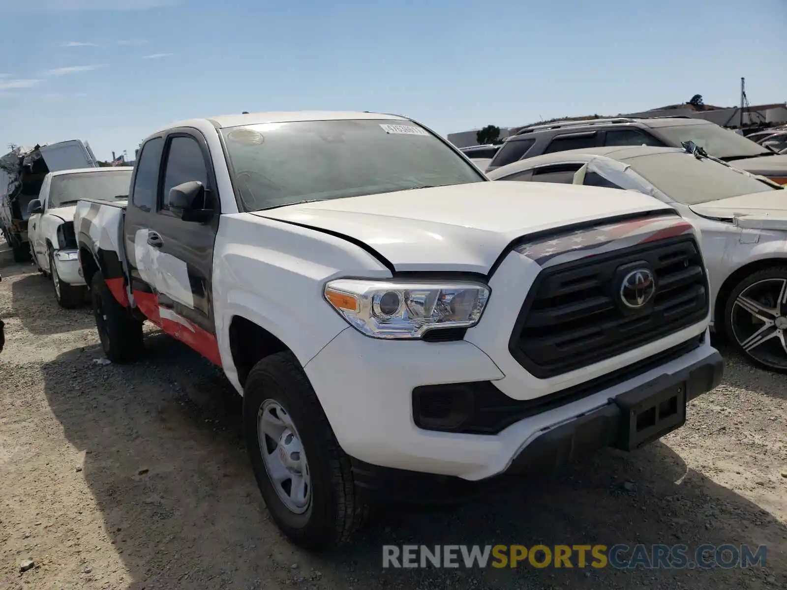 1 Photograph of a damaged car 5TFRX5GN0KX152811 TOYOTA TACOMA 2019