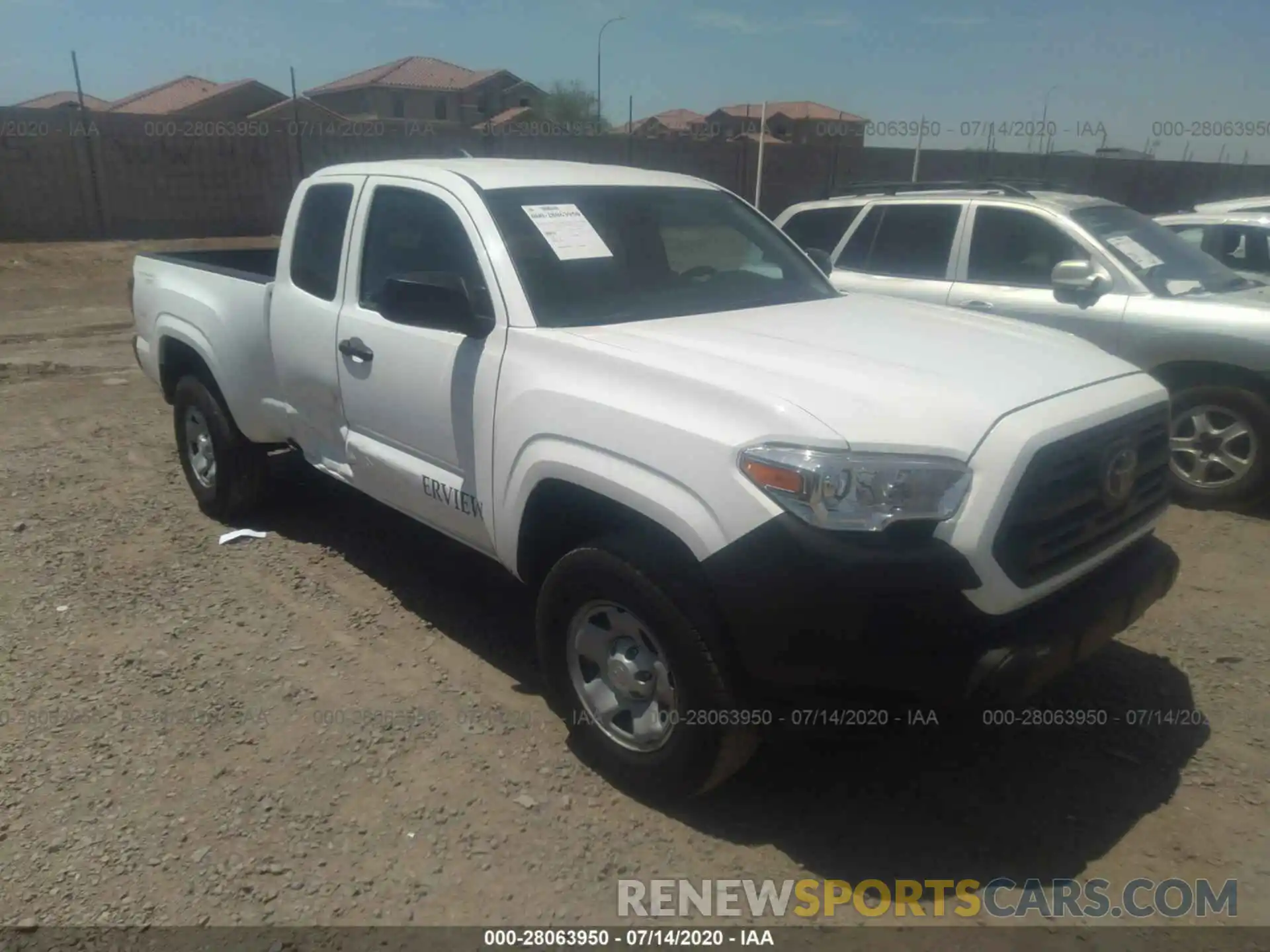 1 Photograph of a damaged car 5TFRX5GN0KX153523 TOYOTA TACOMA 2019