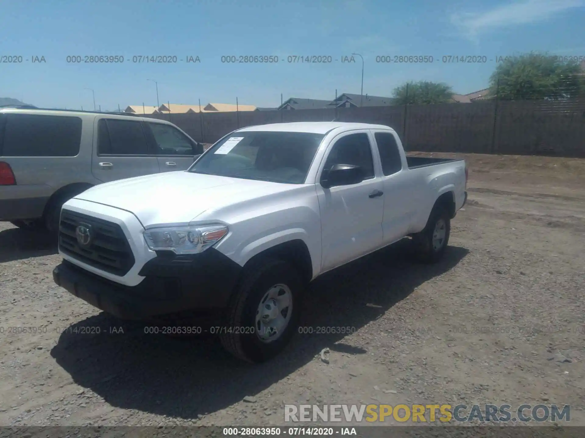 2 Photograph of a damaged car 5TFRX5GN0KX153523 TOYOTA TACOMA 2019