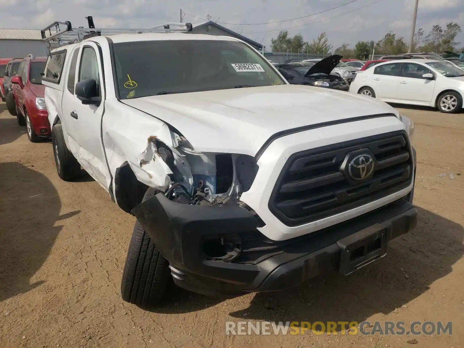 1 Photograph of a damaged car 5TFRX5GN0KX160021 TOYOTA TACOMA 2019