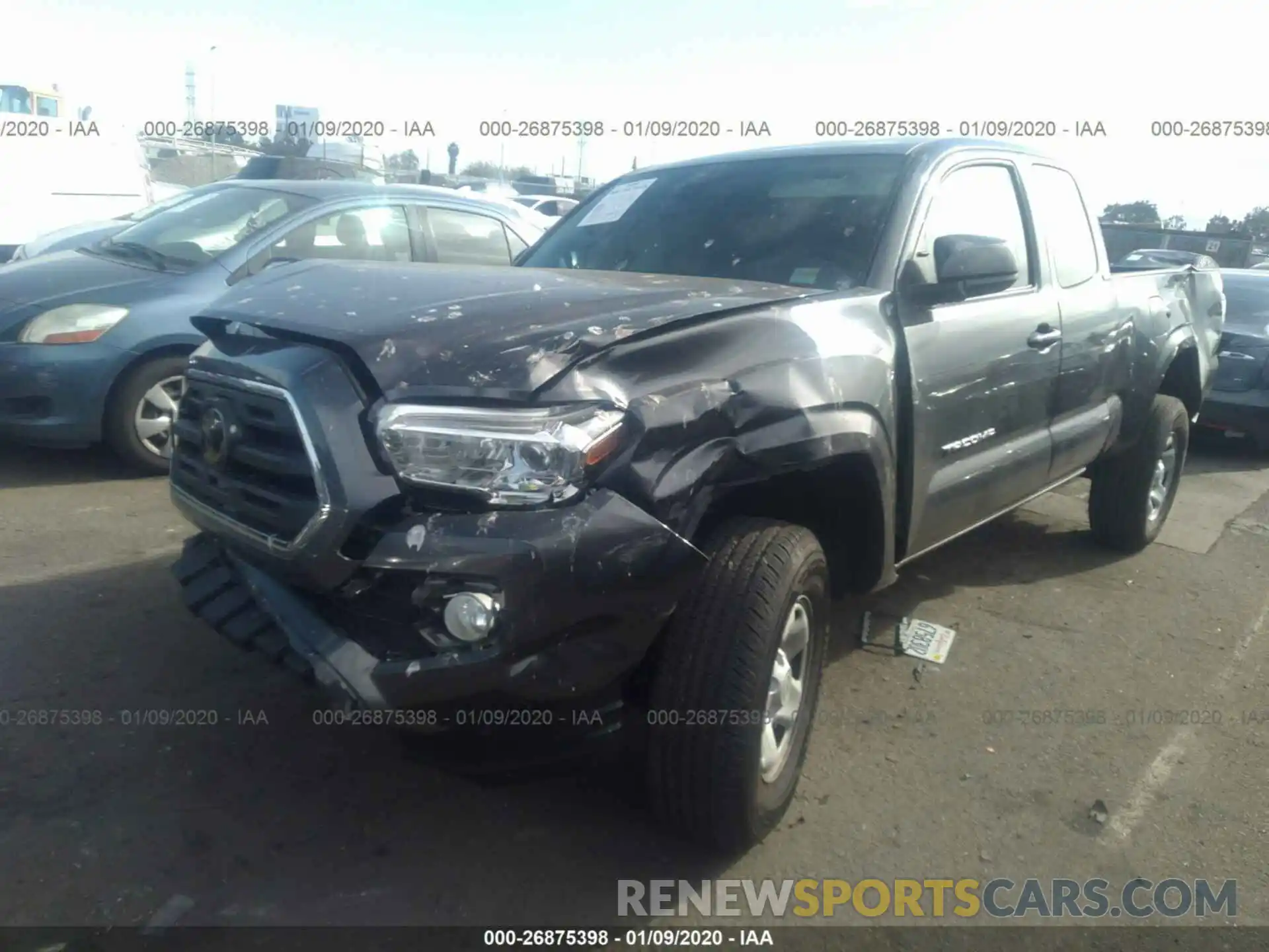 2 Photograph of a damaged car 5TFRX5GN0KX161279 TOYOTA TACOMA 2019