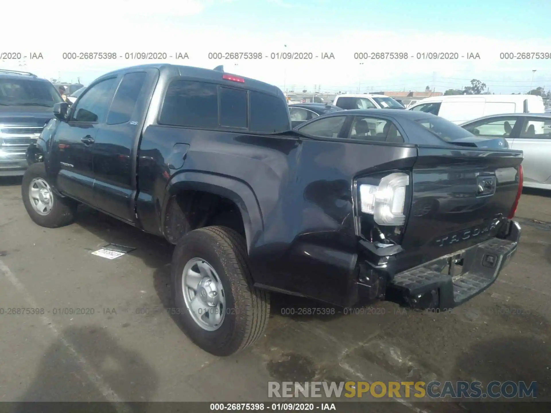 3 Photograph of a damaged car 5TFRX5GN0KX161279 TOYOTA TACOMA 2019