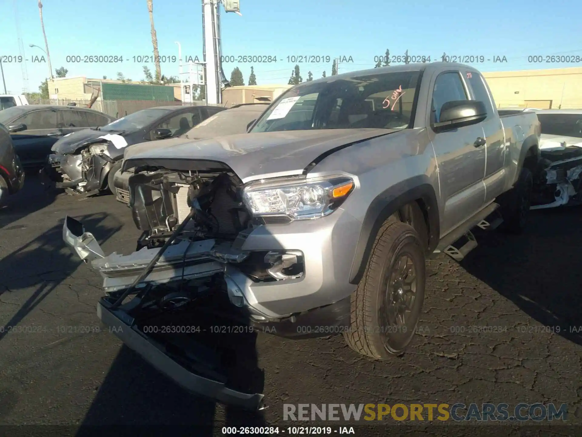 2 Photograph of a damaged car 5TFRX5GN0KX162884 TOYOTA TACOMA 2019