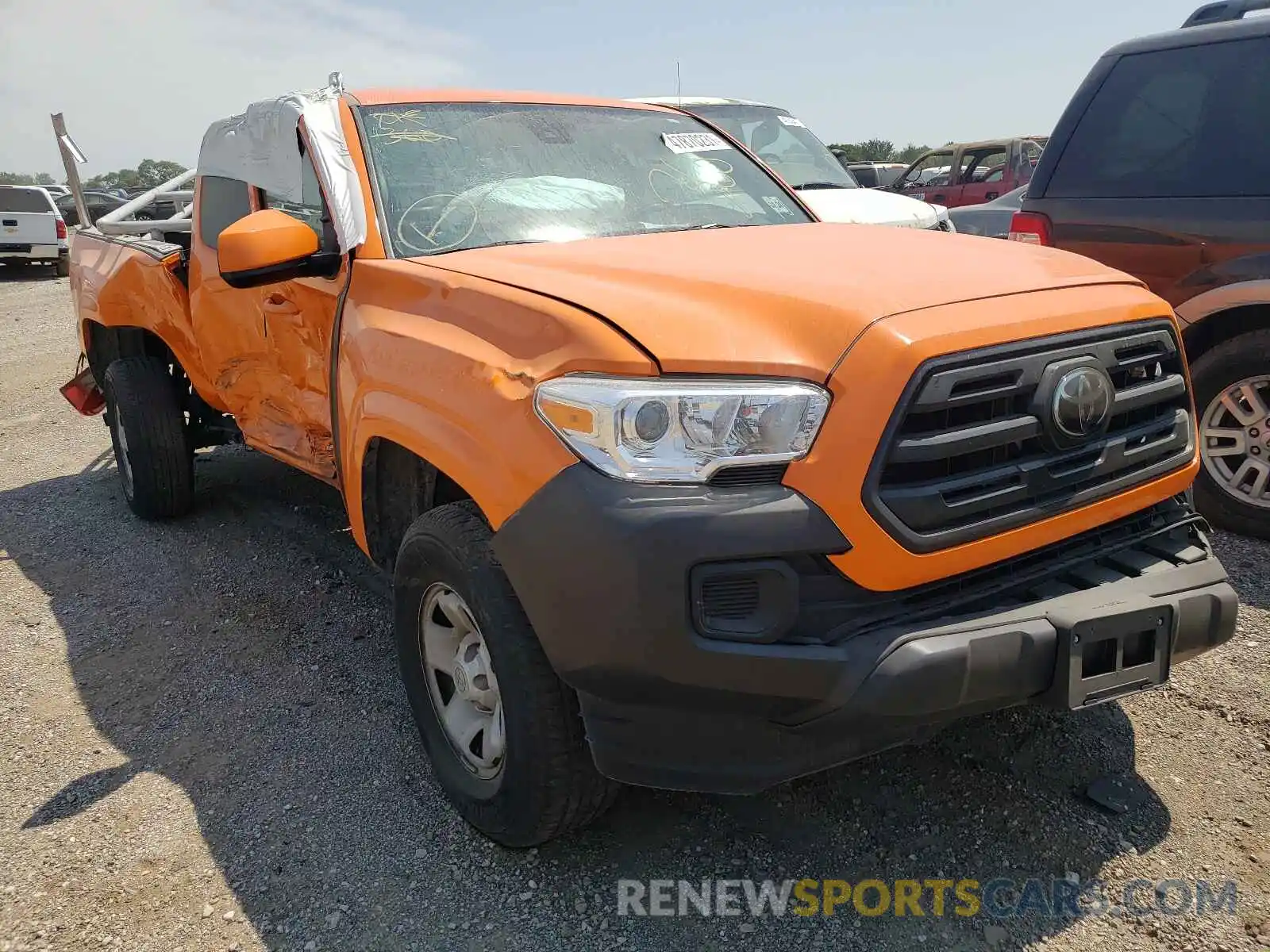 1 Photograph of a damaged car 5TFRX5GN0KX163629 TOYOTA TACOMA 2019