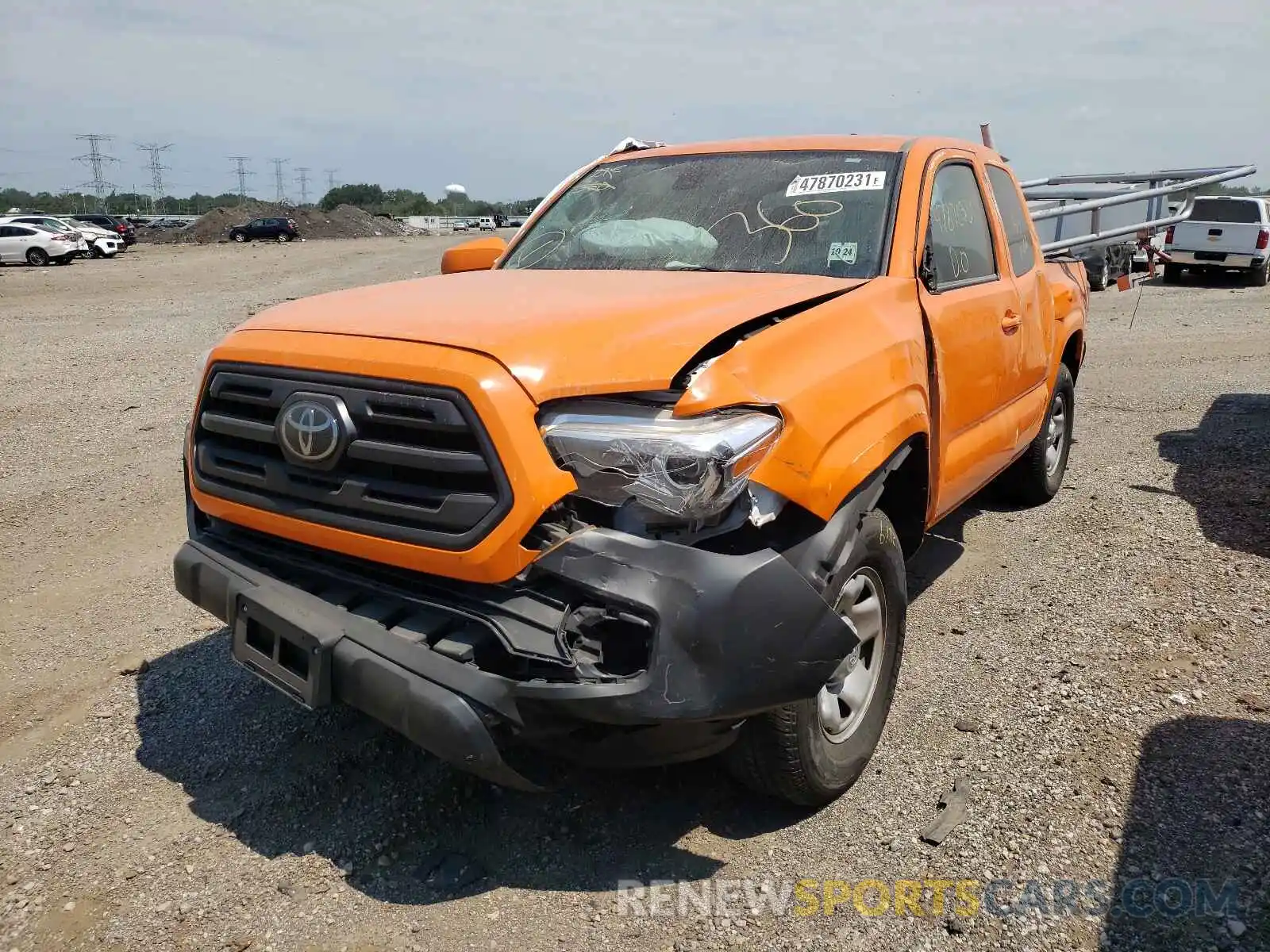 2 Photograph of a damaged car 5TFRX5GN0KX163629 TOYOTA TACOMA 2019