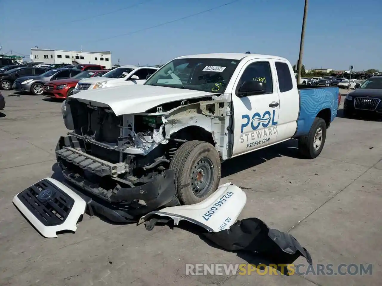 2 Photograph of a damaged car 5TFRX5GN1KX134057 TOYOTA TACOMA 2019