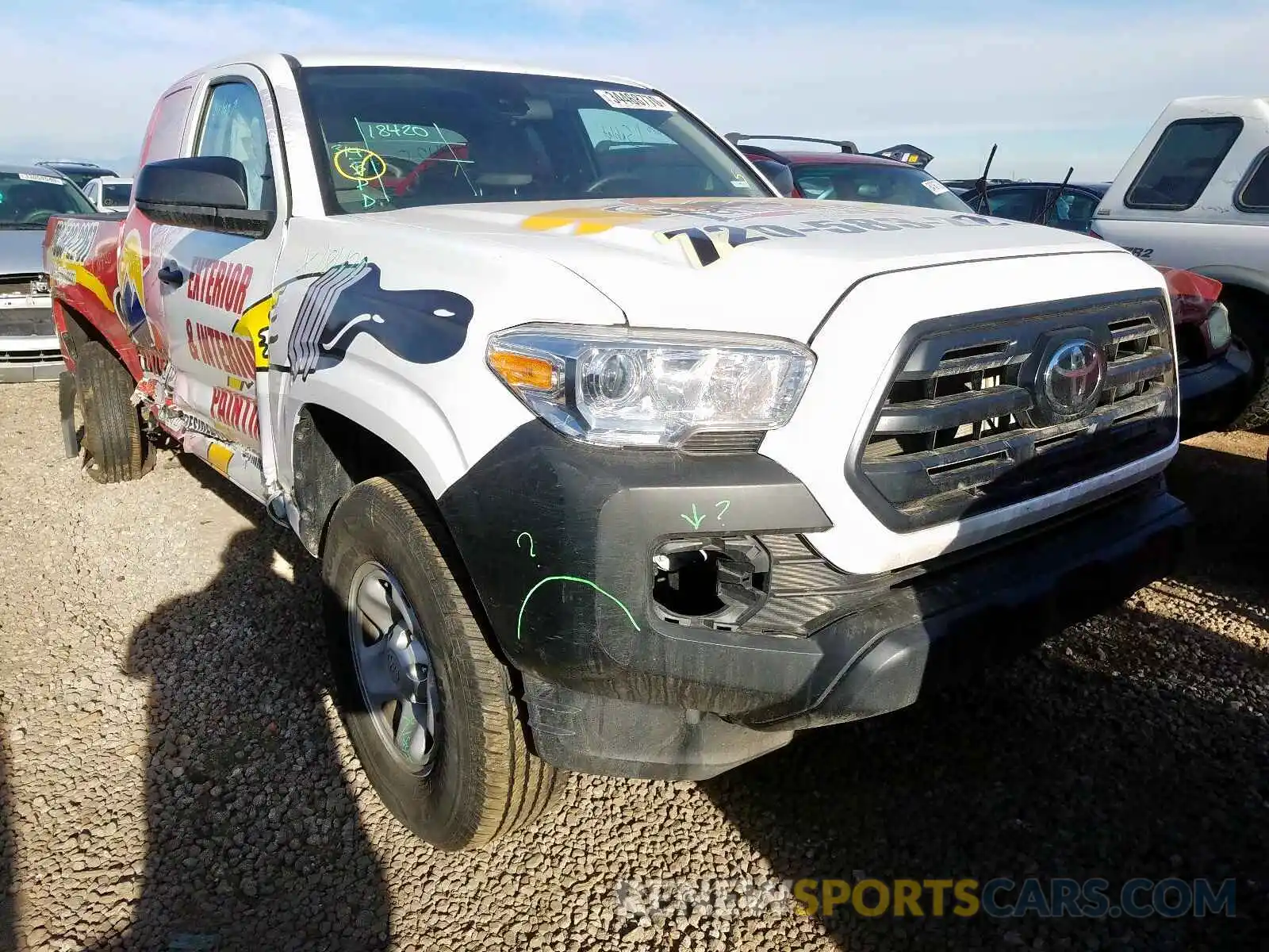 1 Photograph of a damaged car 5TFRX5GN1KX141977 TOYOTA TACOMA 2019