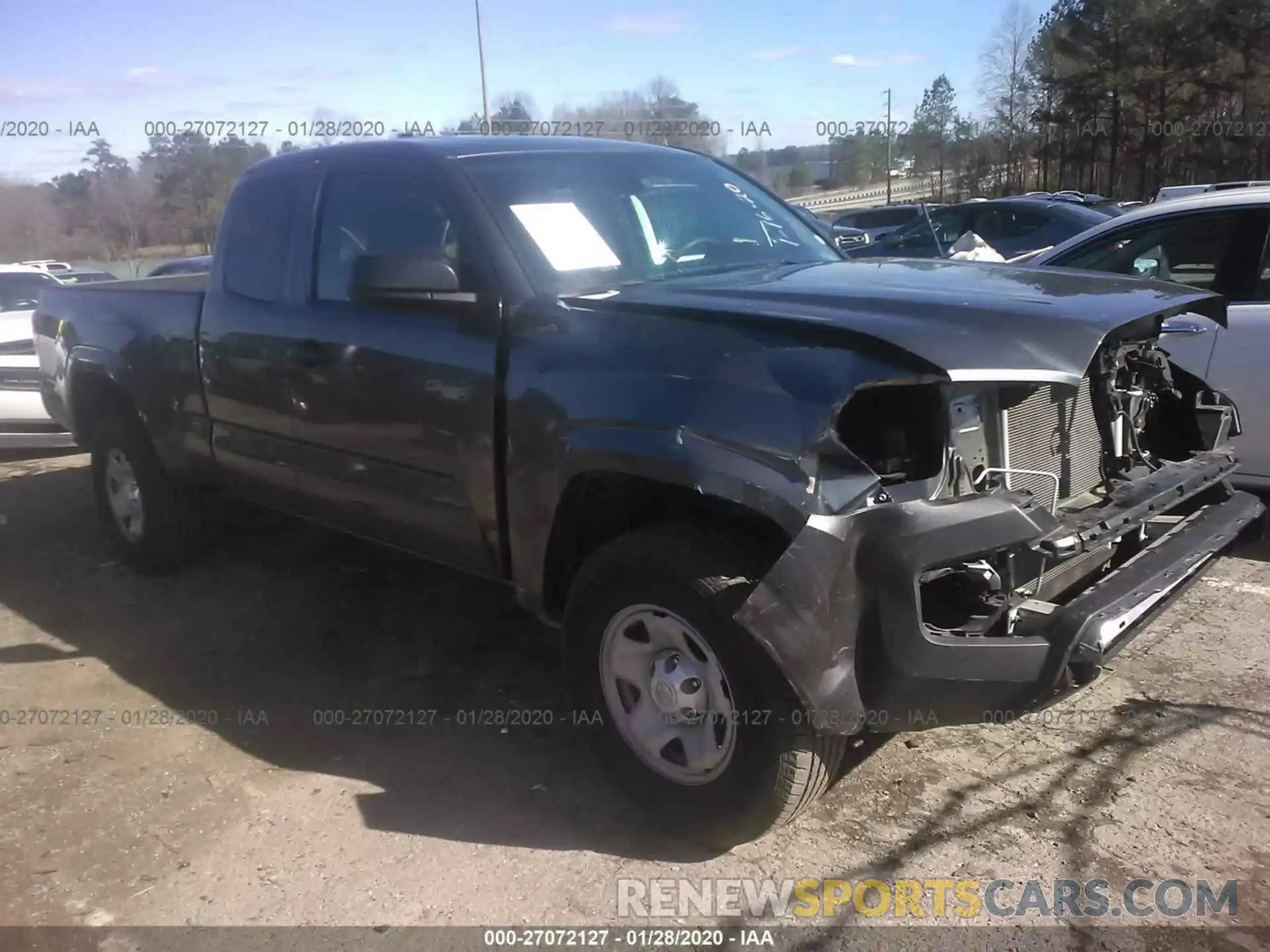 1 Photograph of a damaged car 5TFRX5GN1KX144409 TOYOTA TACOMA 2019