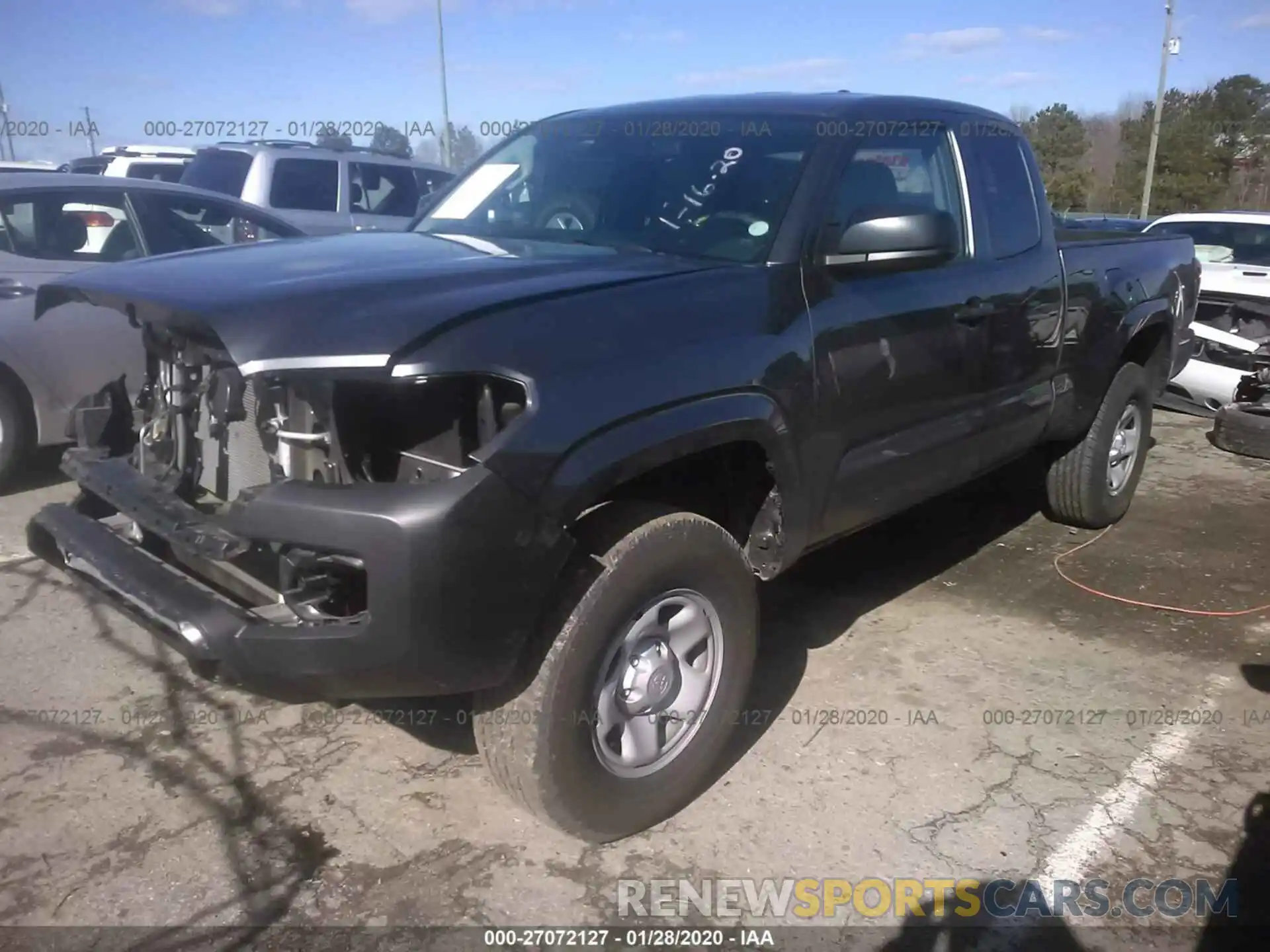 2 Photograph of a damaged car 5TFRX5GN1KX144409 TOYOTA TACOMA 2019