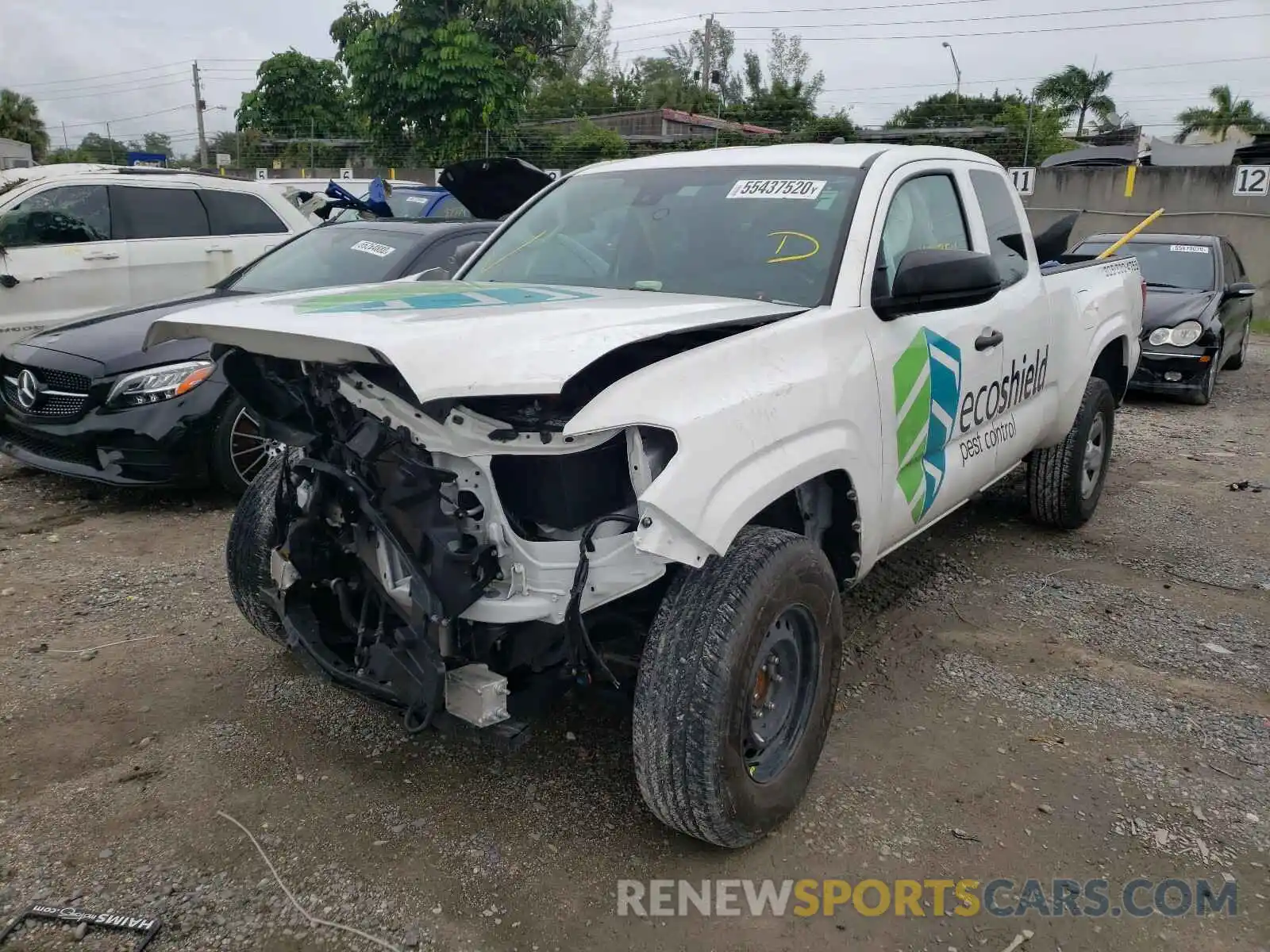 2 Photograph of a damaged car 5TFRX5GN1KX145236 TOYOTA TACOMA 2019