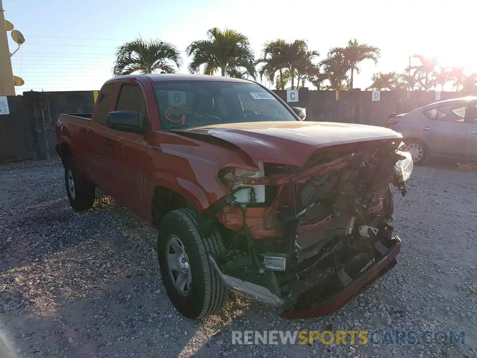 1 Photograph of a damaged car 5TFRX5GN1KX147407 TOYOTA TACOMA 2019