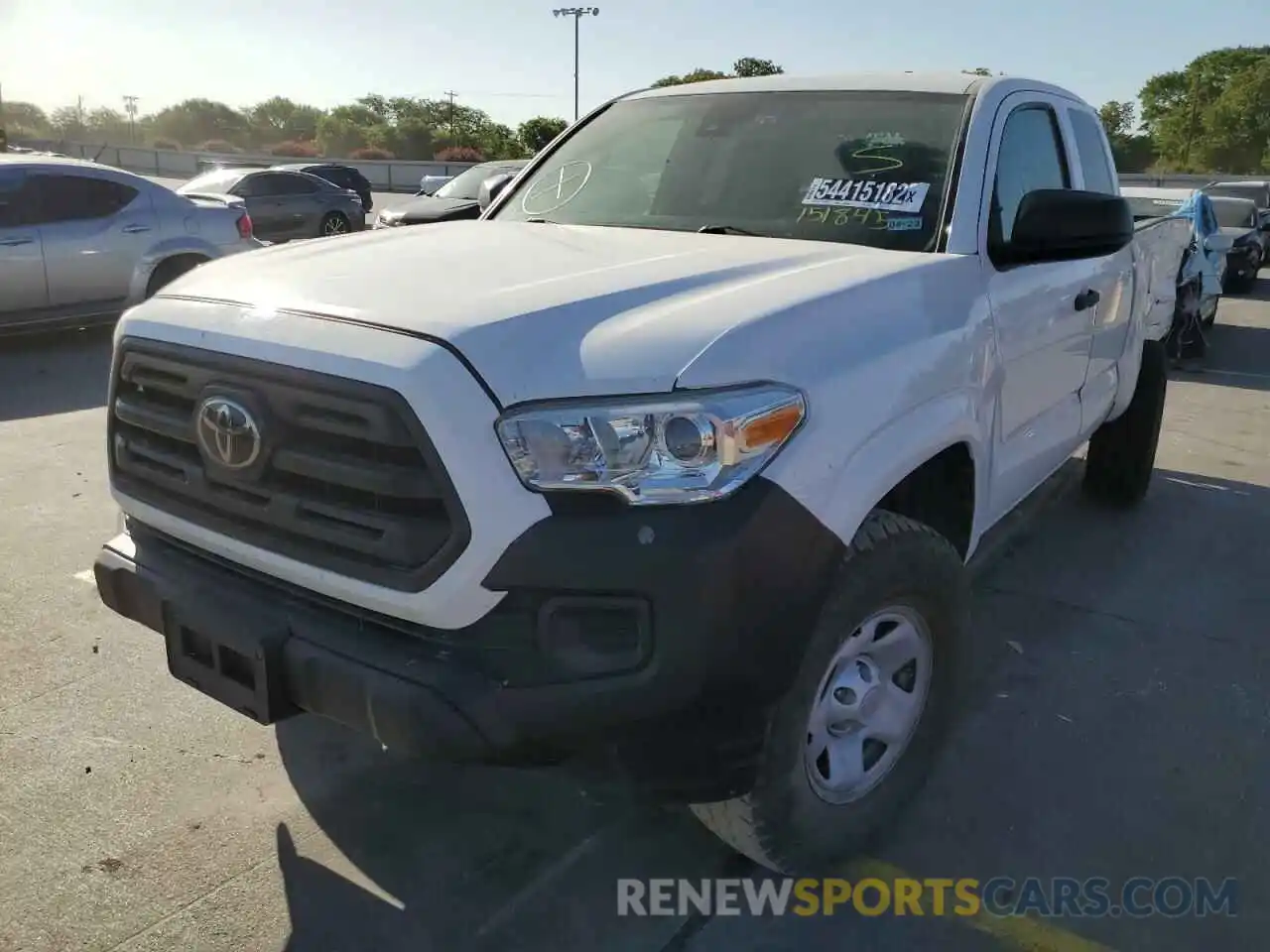 2 Photograph of a damaged car 5TFRX5GN1KX151845 TOYOTA TACOMA 2019