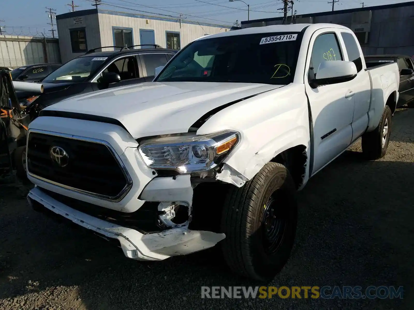 2 Photograph of a damaged car 5TFRX5GN1KX156012 TOYOTA TACOMA 2019