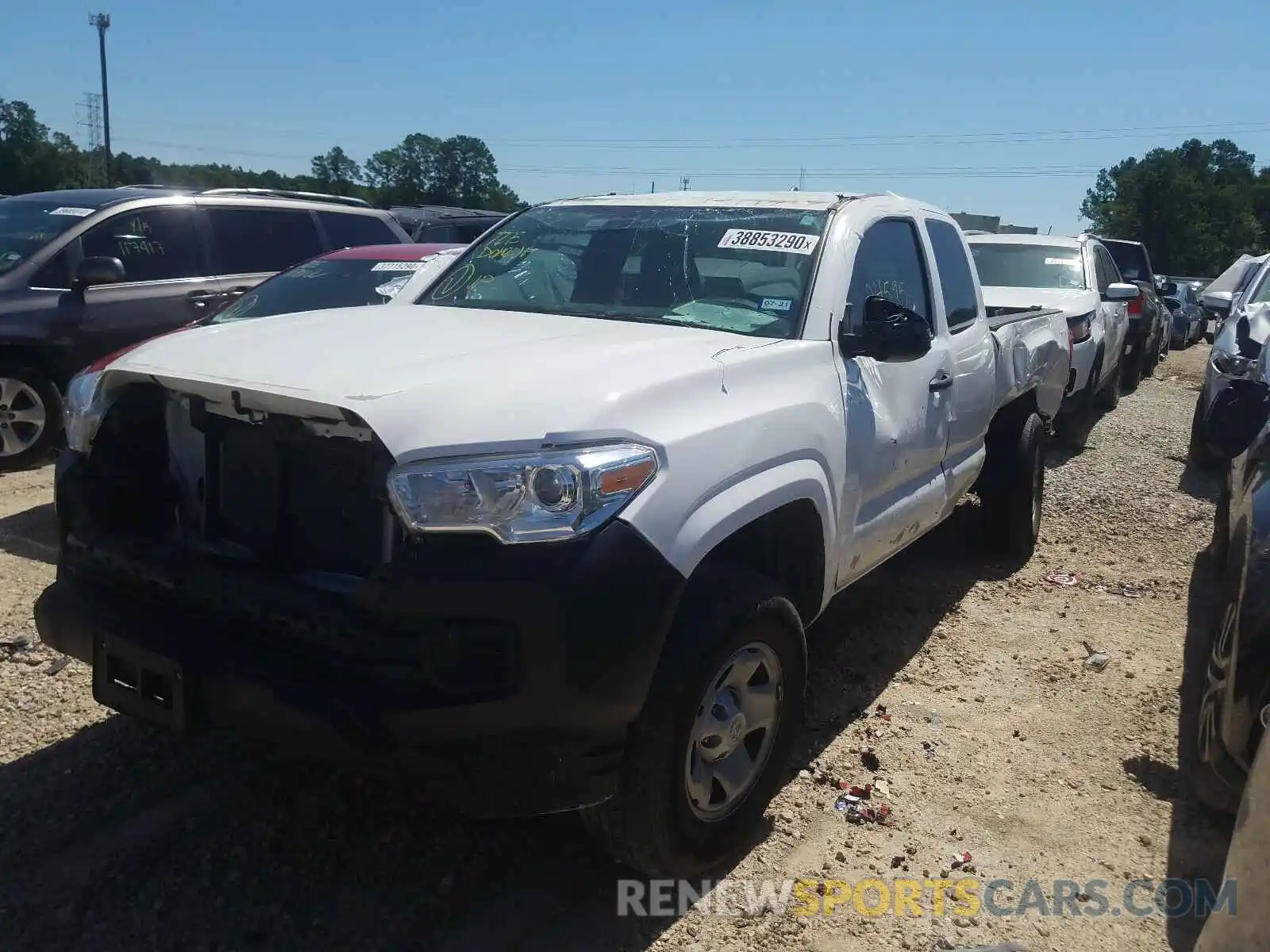 2 Photograph of a damaged car 5TFRX5GN1KX161159 TOYOTA TACOMA 2019