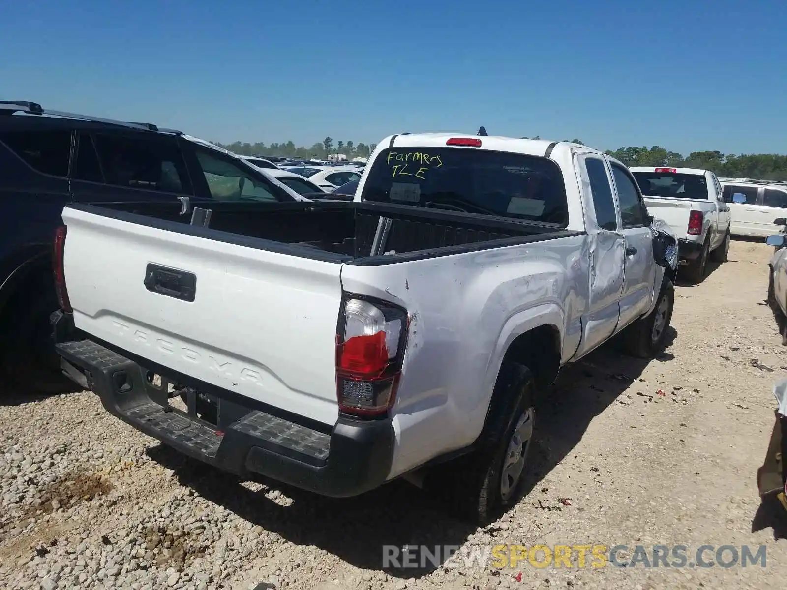 4 Photograph of a damaged car 5TFRX5GN1KX161159 TOYOTA TACOMA 2019