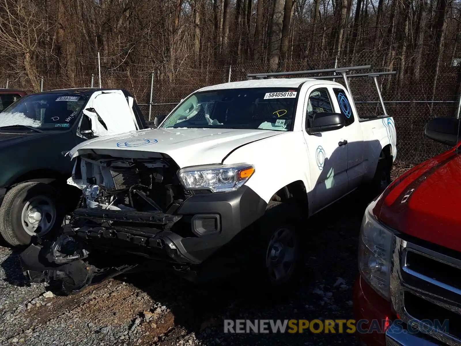 2 Photograph of a damaged car 5TFRX5GN1KX162456 TOYOTA TACOMA 2019