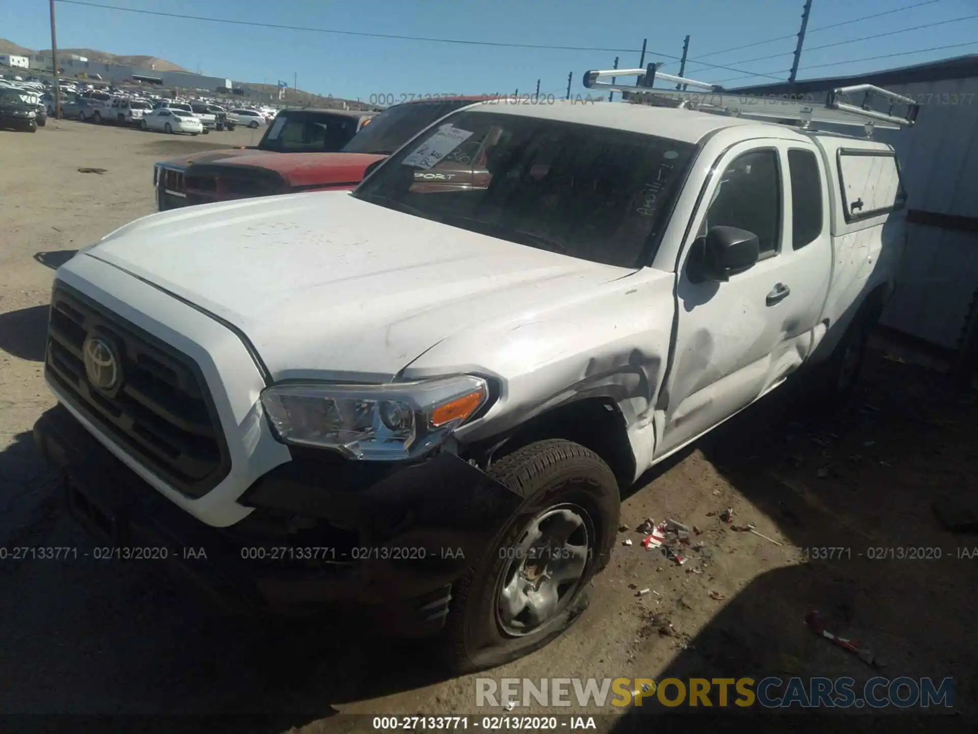 2 Photograph of a damaged car 5TFRX5GN1KX163428 TOYOTA TACOMA 2019