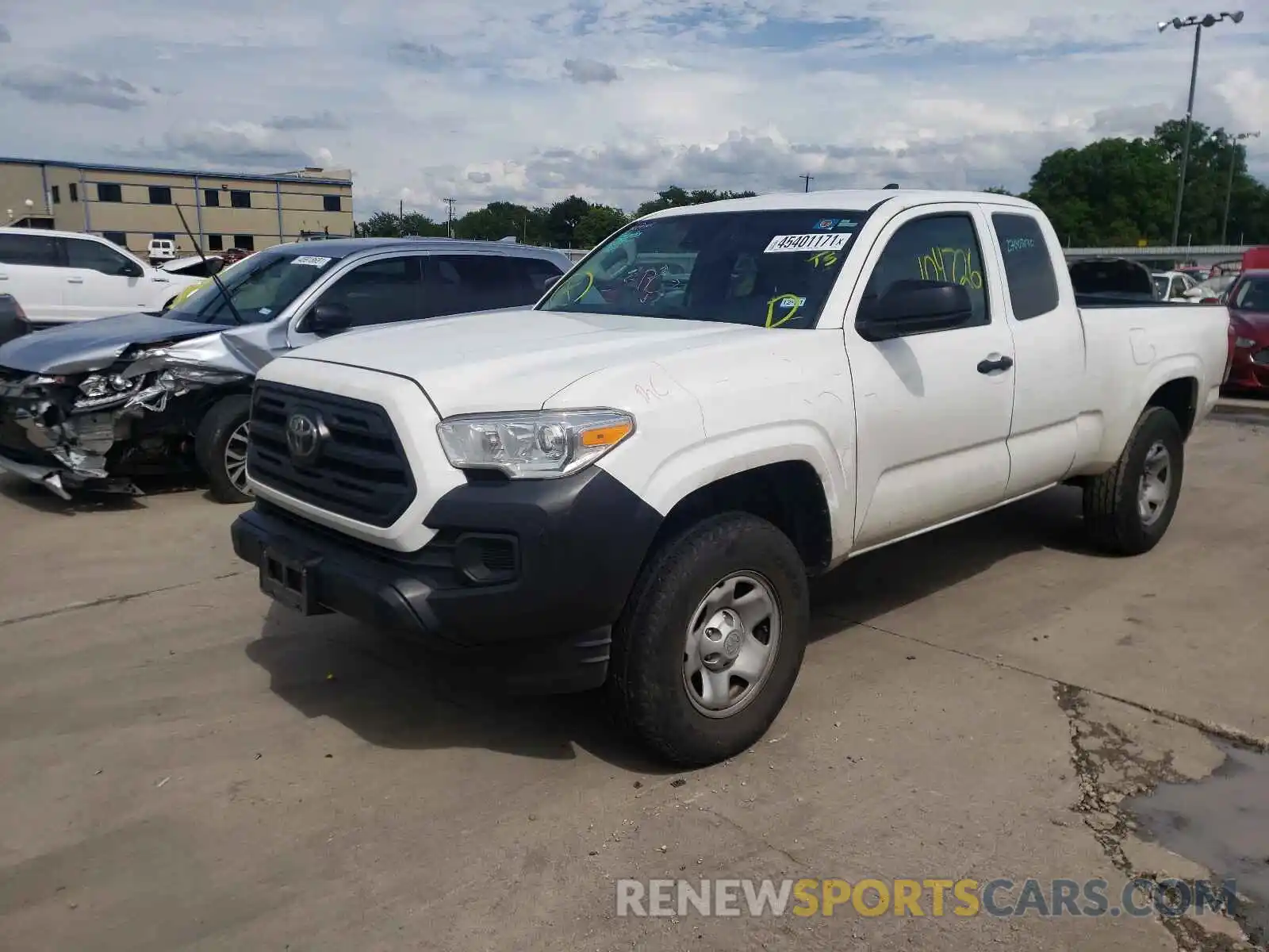 2 Photograph of a damaged car 5TFRX5GN2KX134021 TOYOTA TACOMA 2019