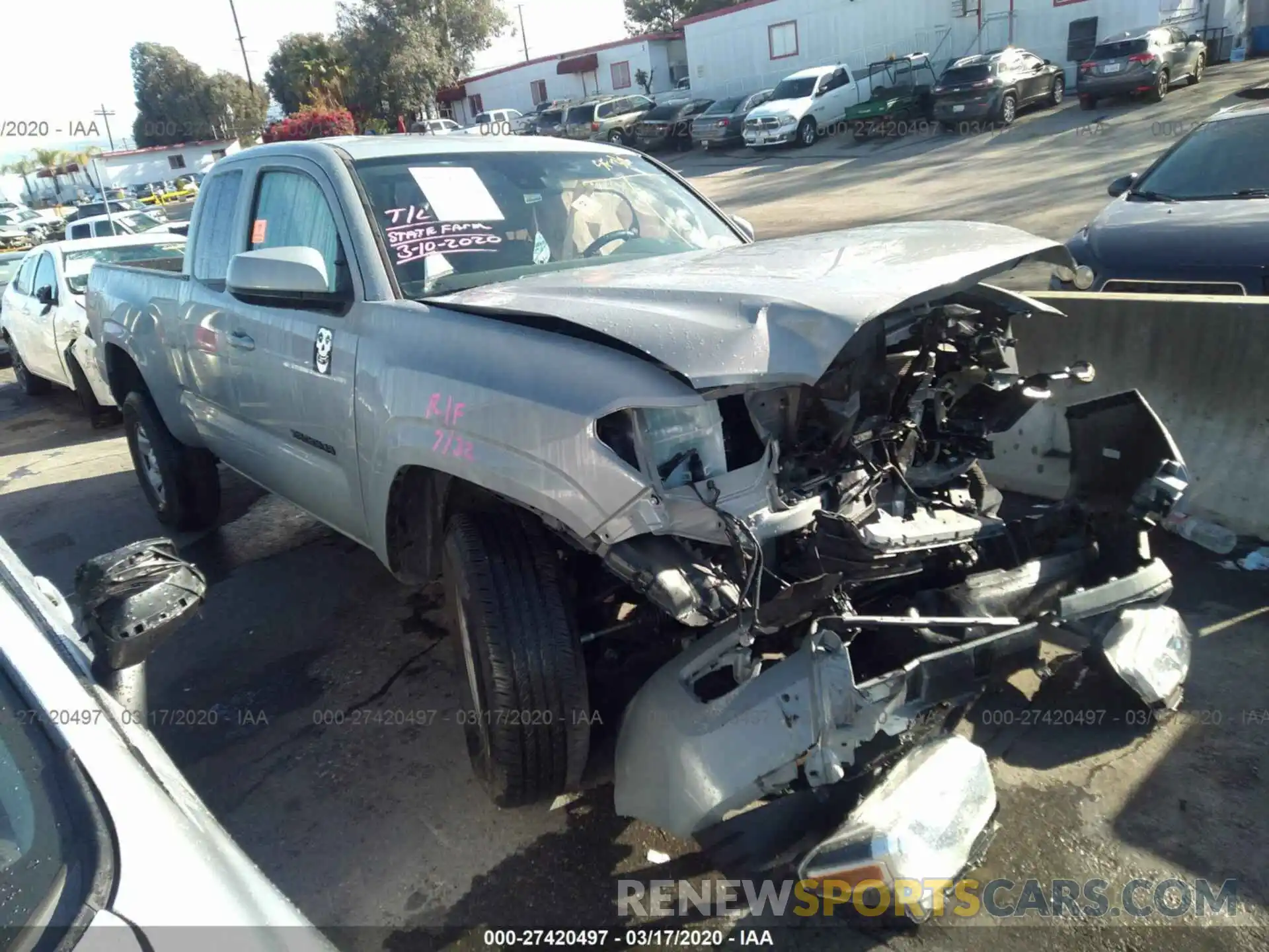 1 Photograph of a damaged car 5TFRX5GN2KX134889 TOYOTA TACOMA 2019