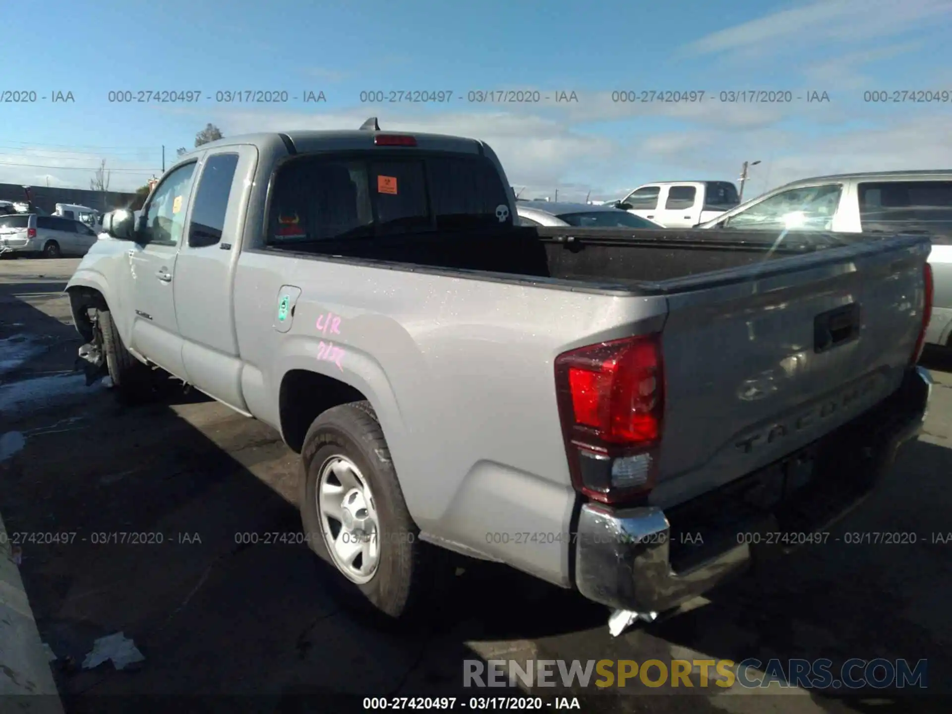 3 Photograph of a damaged car 5TFRX5GN2KX134889 TOYOTA TACOMA 2019