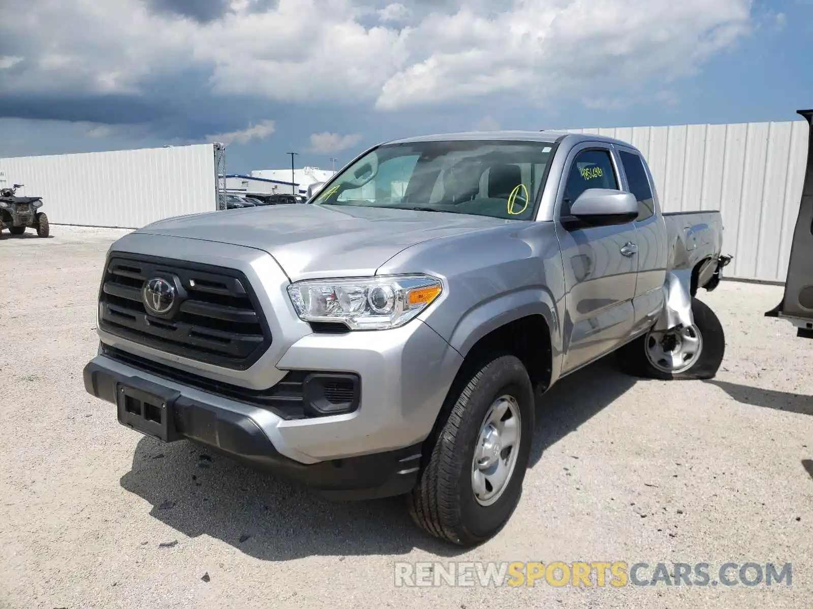 2 Photograph of a damaged car 5TFRX5GN2KX136125 TOYOTA TACOMA 2019