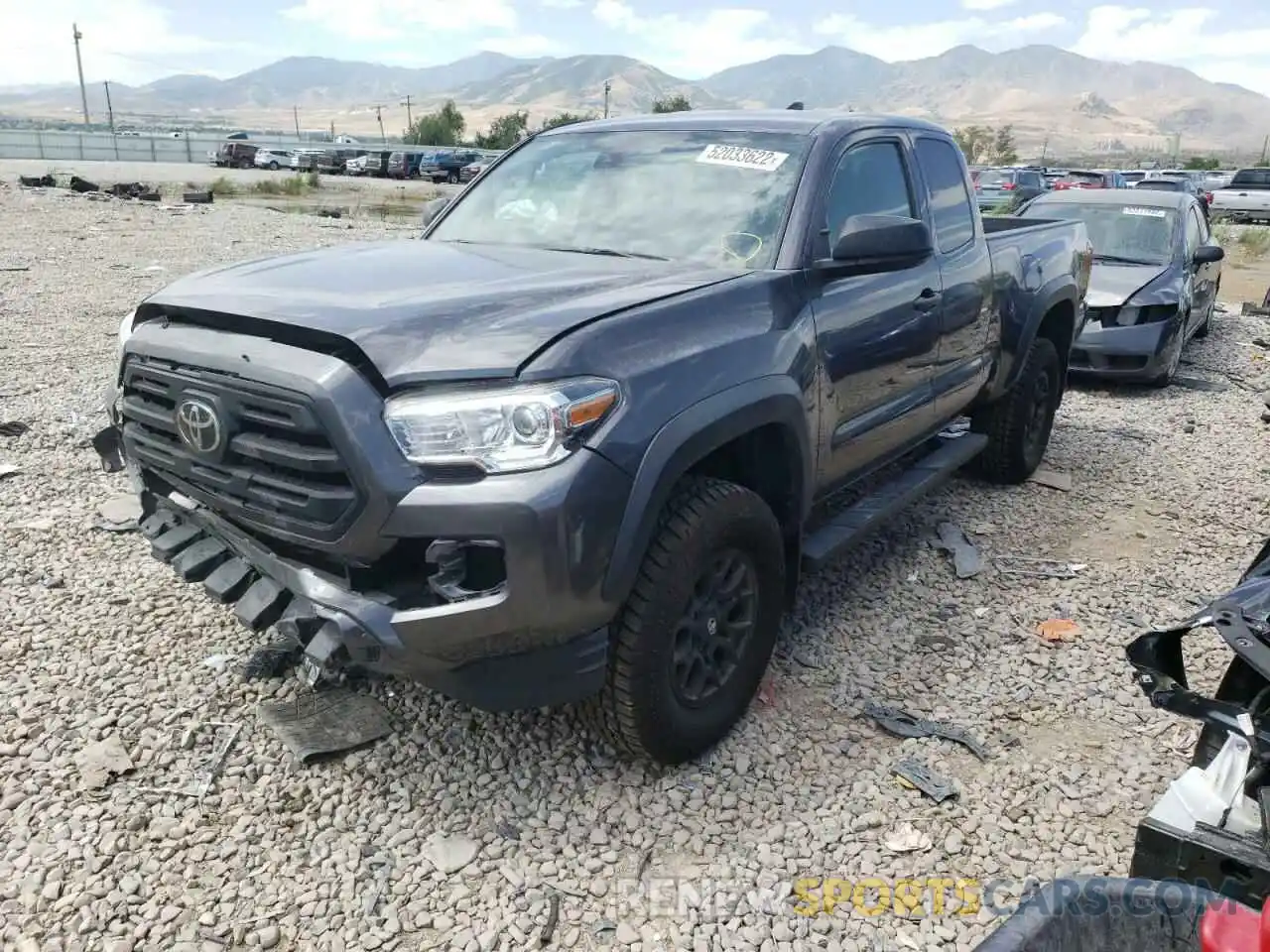 2 Photograph of a damaged car 5TFRX5GN2KX136755 TOYOTA TACOMA 2019