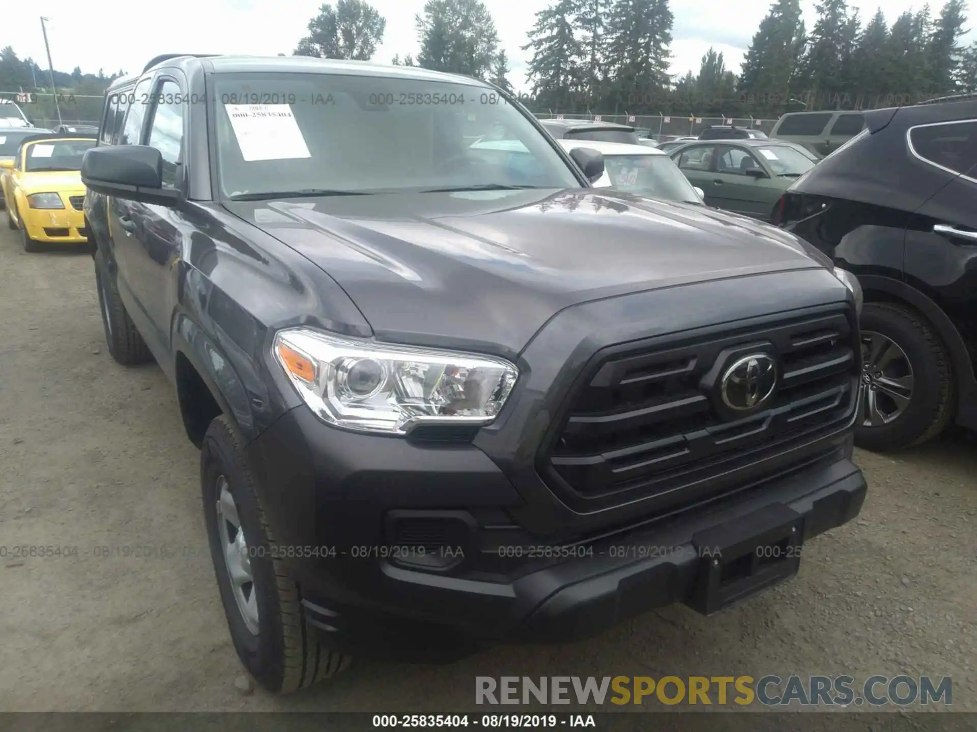 1 Photograph of a damaged car 5TFRX5GN2KX138196 TOYOTA TACOMA 2019