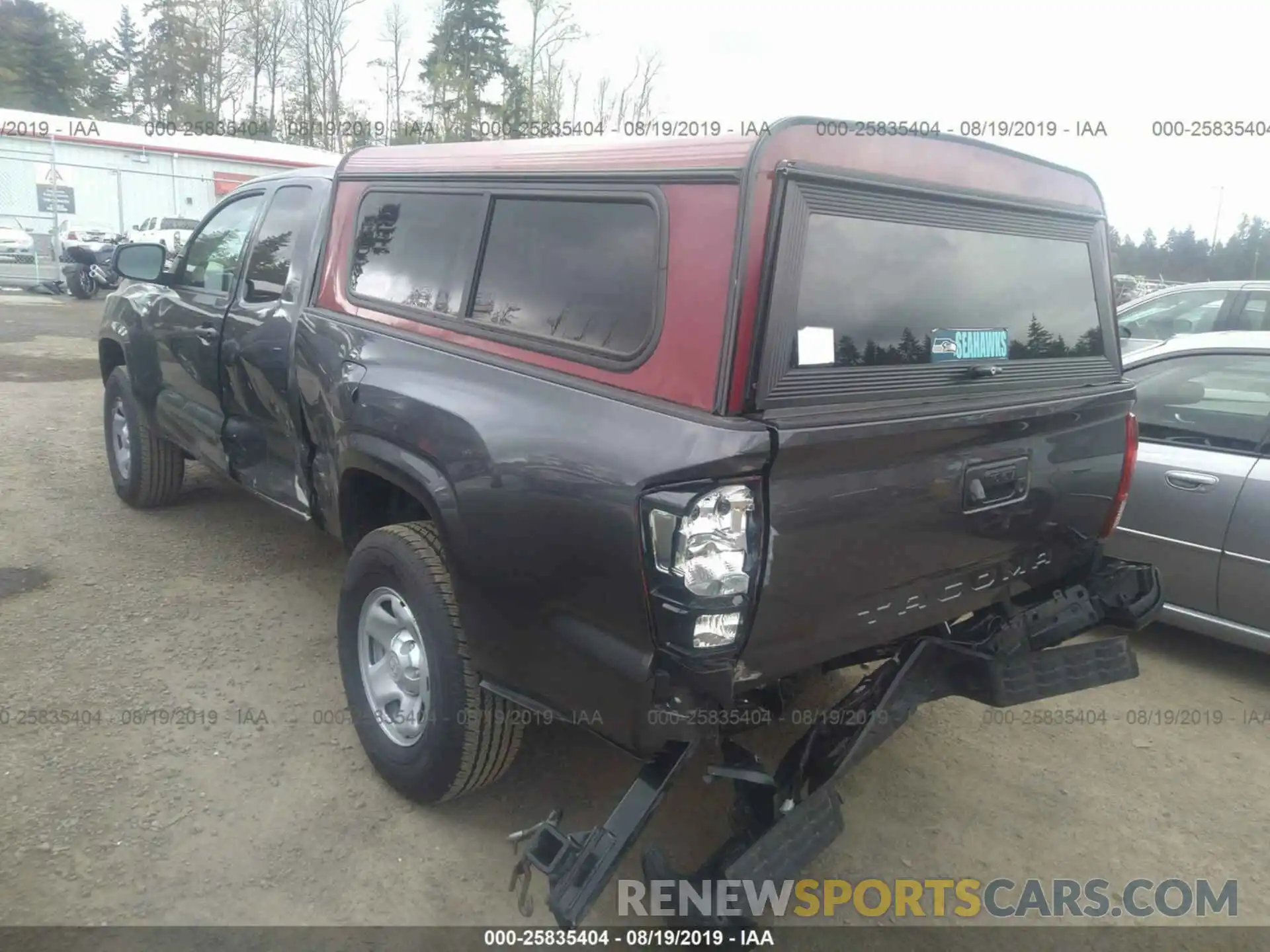 3 Photograph of a damaged car 5TFRX5GN2KX138196 TOYOTA TACOMA 2019