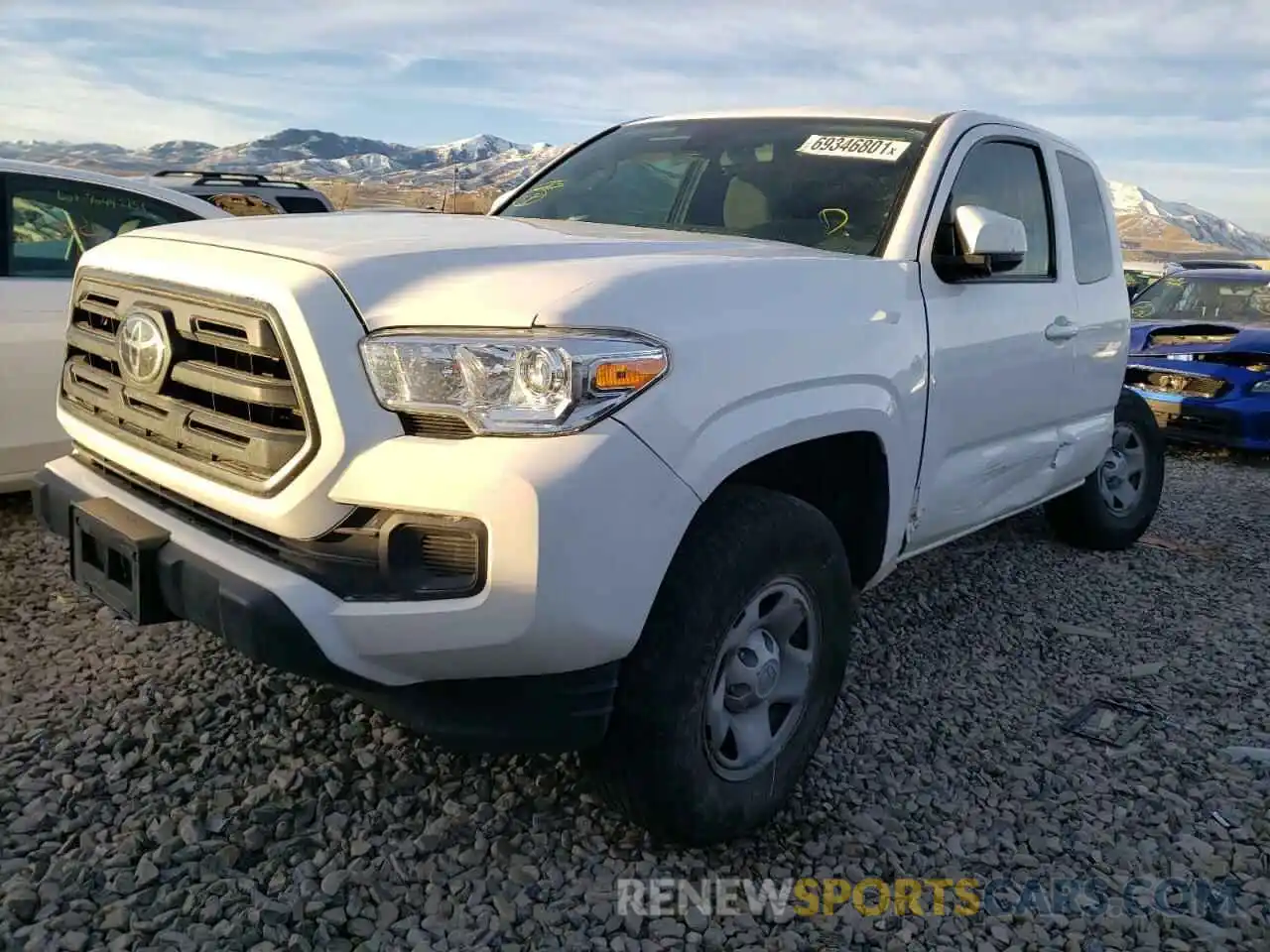 2 Photograph of a damaged car 5TFRX5GN2KX152535 TOYOTA TACOMA 2019