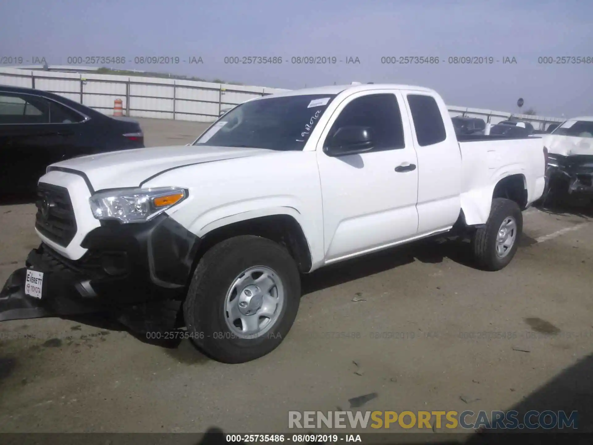 2 Photograph of a damaged car 5TFRX5GN2KX158027 TOYOTA TACOMA 2019