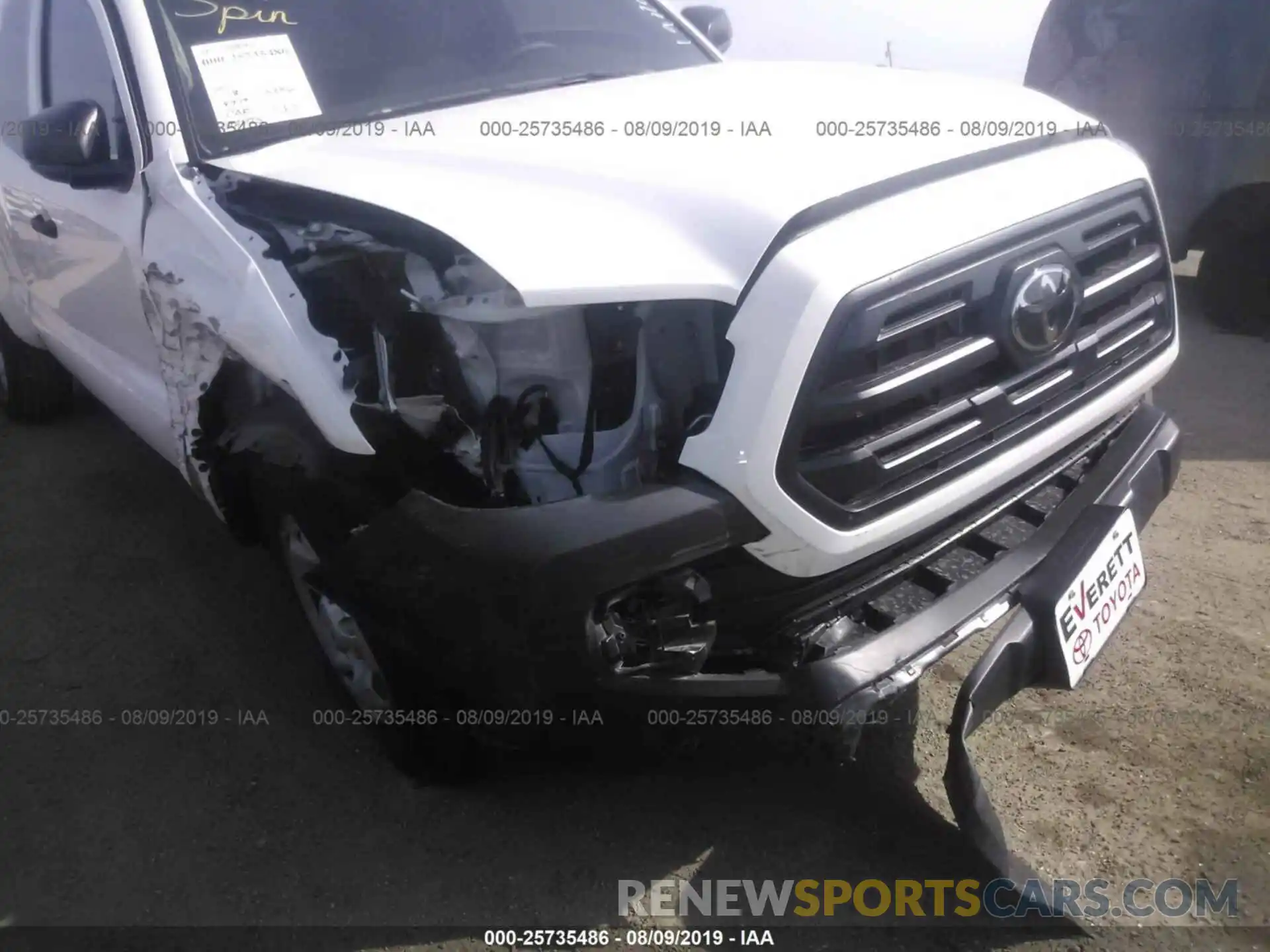 6 Photograph of a damaged car 5TFRX5GN2KX158027 TOYOTA TACOMA 2019