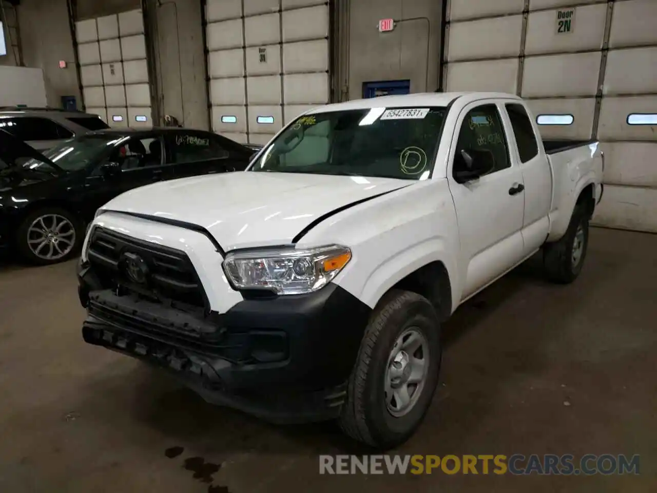 2 Photograph of a damaged car 5TFRX5GN3KX135338 TOYOTA TACOMA 2019