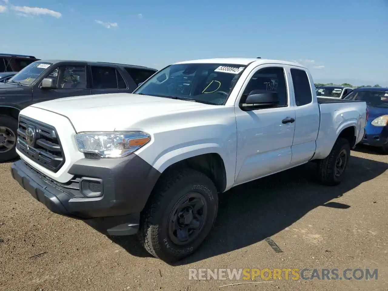 2 Photograph of a damaged car 5TFRX5GN3KX137073 TOYOTA TACOMA 2019