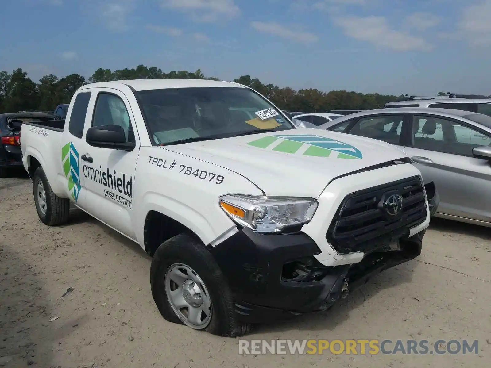 1 Photograph of a damaged car 5TFRX5GN3KX143536 TOYOTA TACOMA 2019