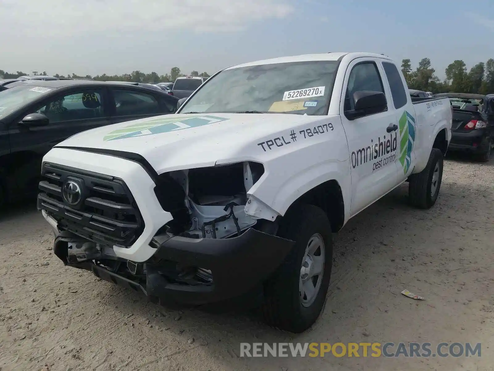 2 Photograph of a damaged car 5TFRX5GN3KX143536 TOYOTA TACOMA 2019