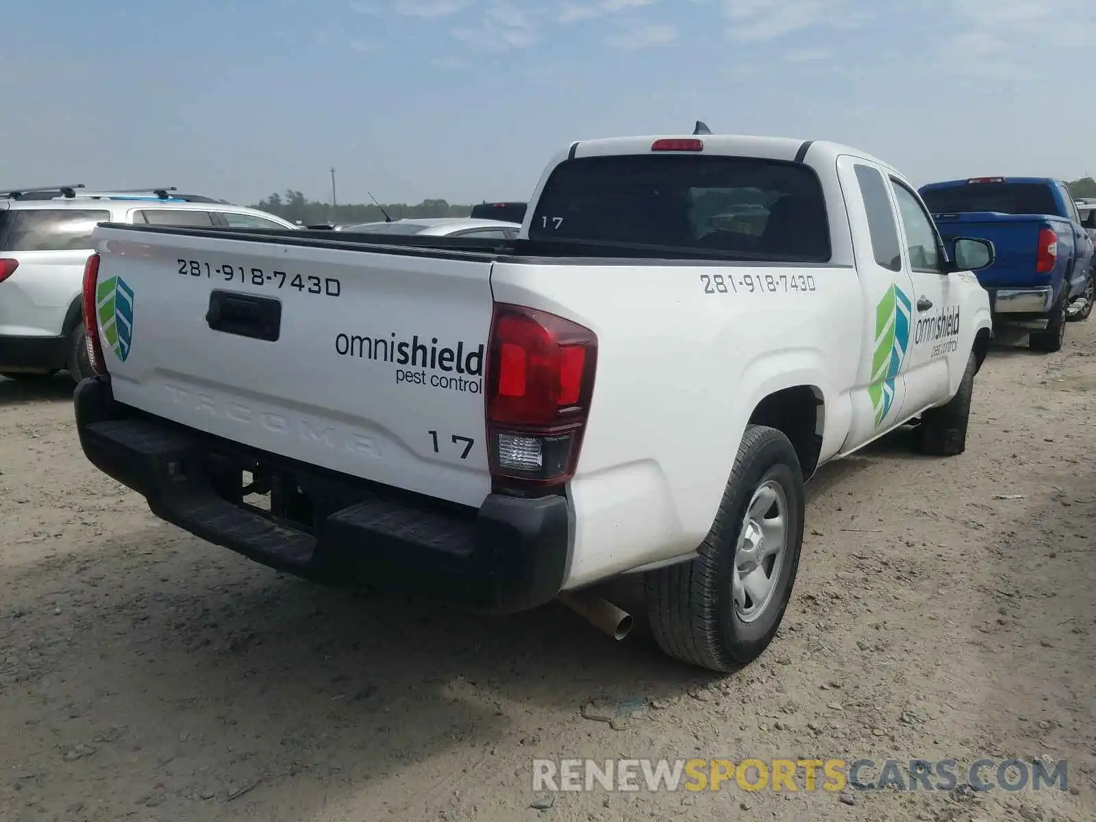 4 Photograph of a damaged car 5TFRX5GN3KX143536 TOYOTA TACOMA 2019