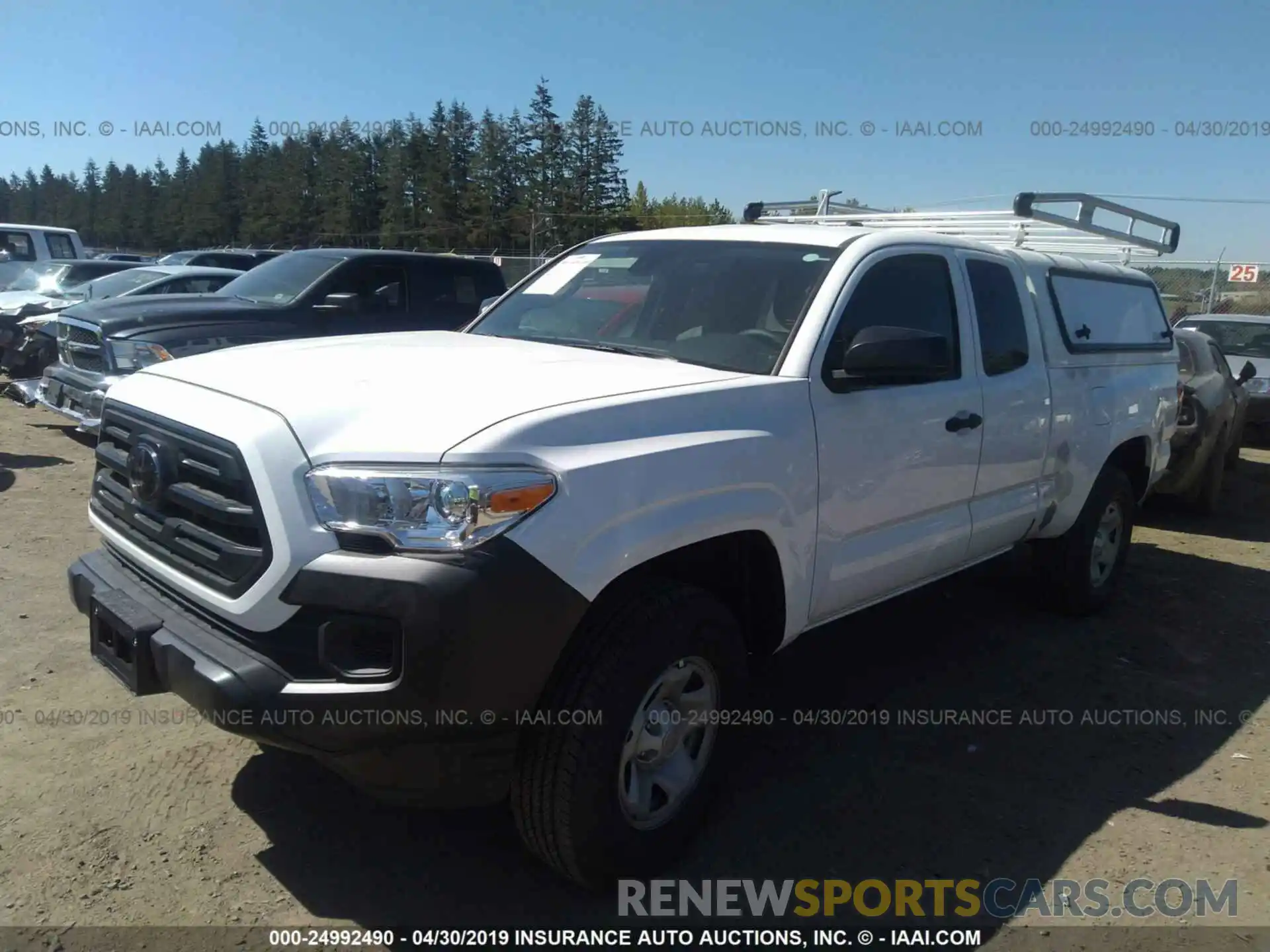 2 Photograph of a damaged car 5TFRX5GN3KX145206 TOYOTA TACOMA 2019