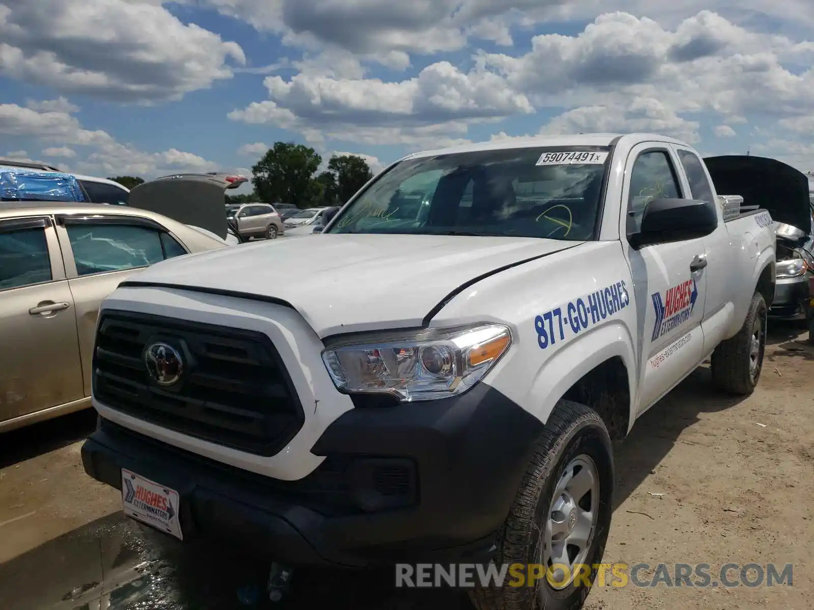 2 Photograph of a damaged car 5TFRX5GN3KX152821 TOYOTA TACOMA 2019