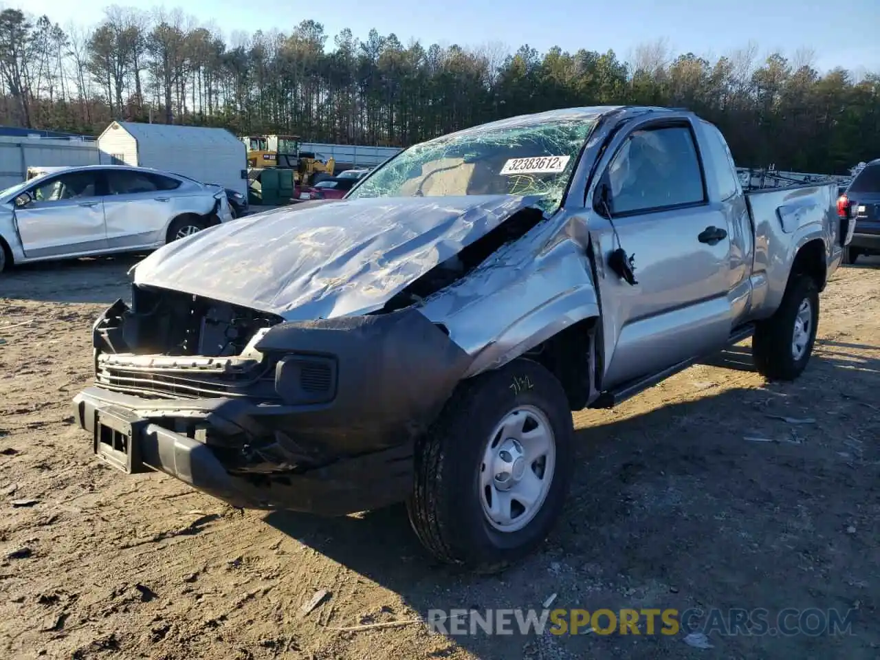 2 Photograph of a damaged car 5TFRX5GN3KX155105 TOYOTA TACOMA 2019