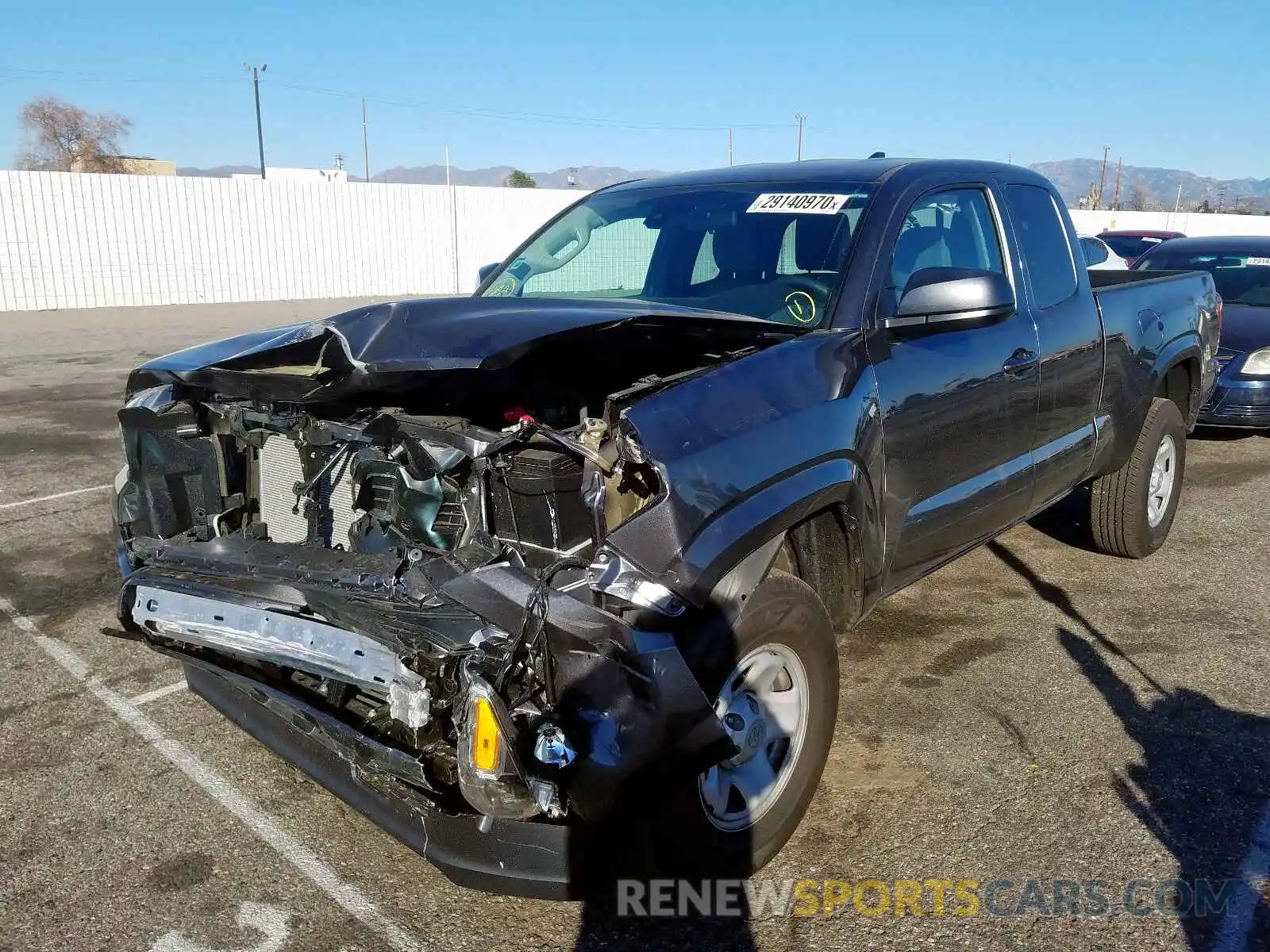 2 Photograph of a damaged car 5TFRX5GN3KX156870 TOYOTA TACOMA 2019