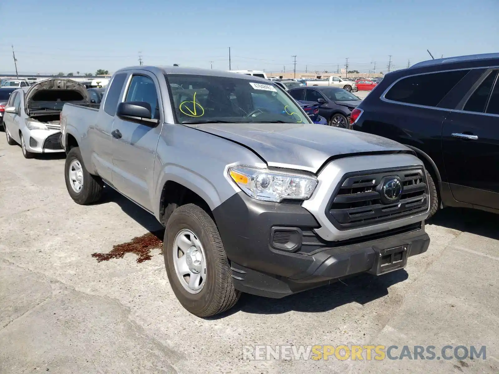 1 Photograph of a damaged car 5TFRX5GN3KX159669 TOYOTA TACOMA 2019