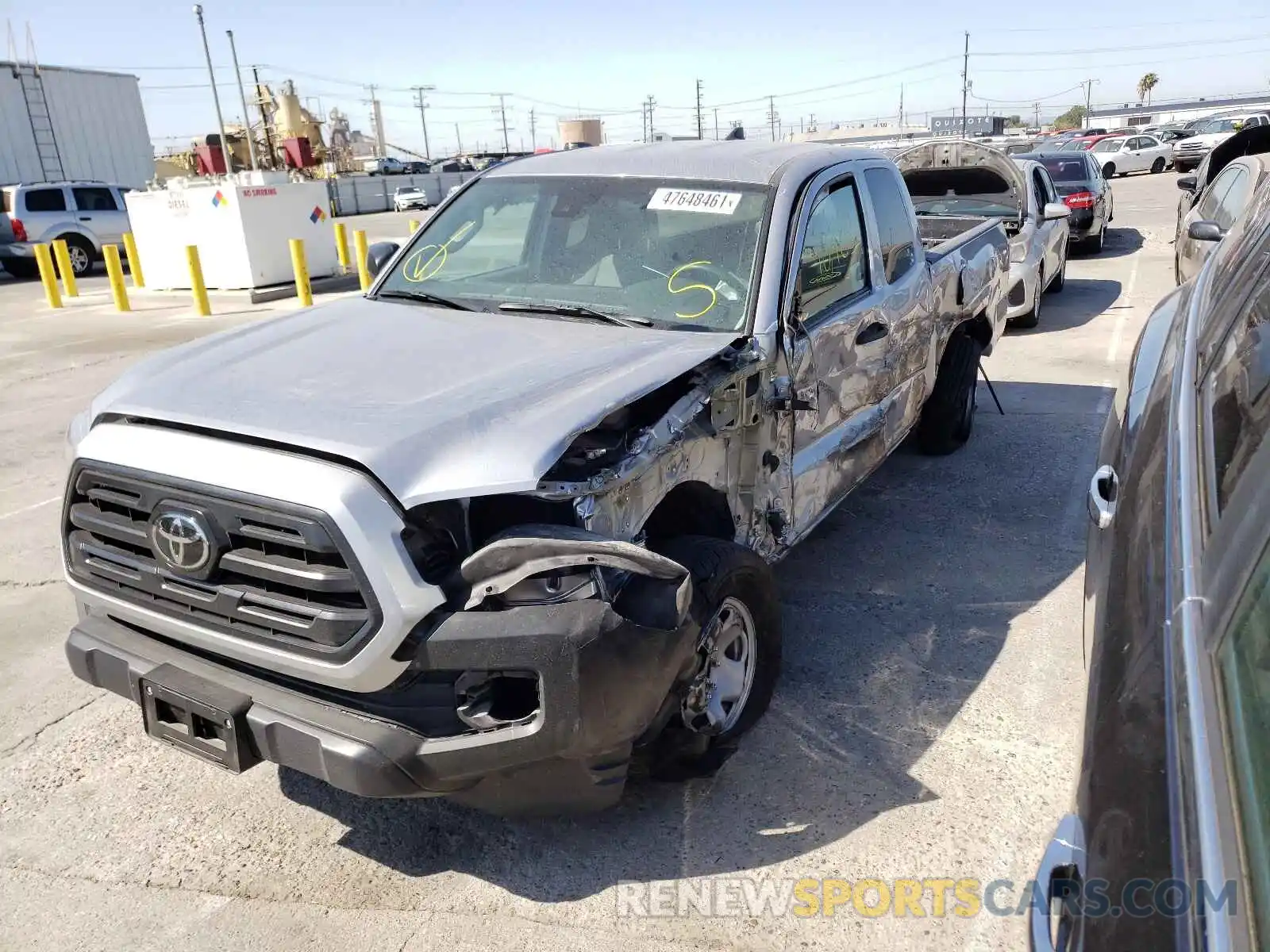 2 Photograph of a damaged car 5TFRX5GN3KX159669 TOYOTA TACOMA 2019