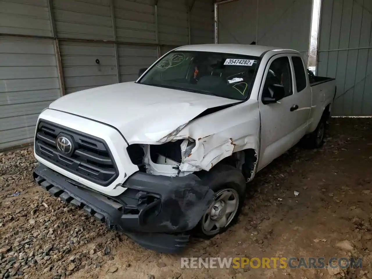 2 Photograph of a damaged car 5TFRX5GN3KX160952 TOYOTA TACOMA 2019