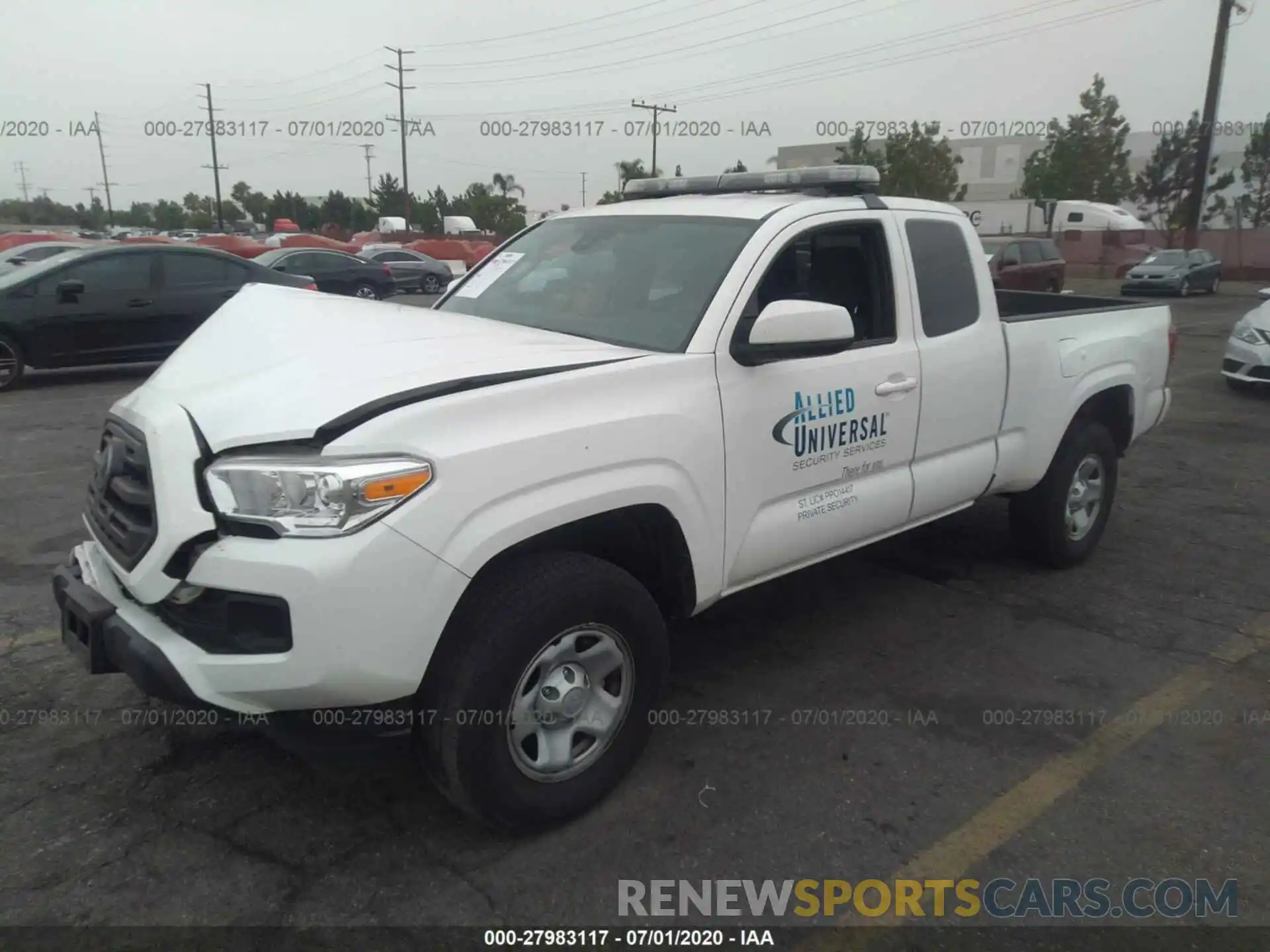 2 Photograph of a damaged car 5TFRX5GN3KX161664 TOYOTA TACOMA 2019