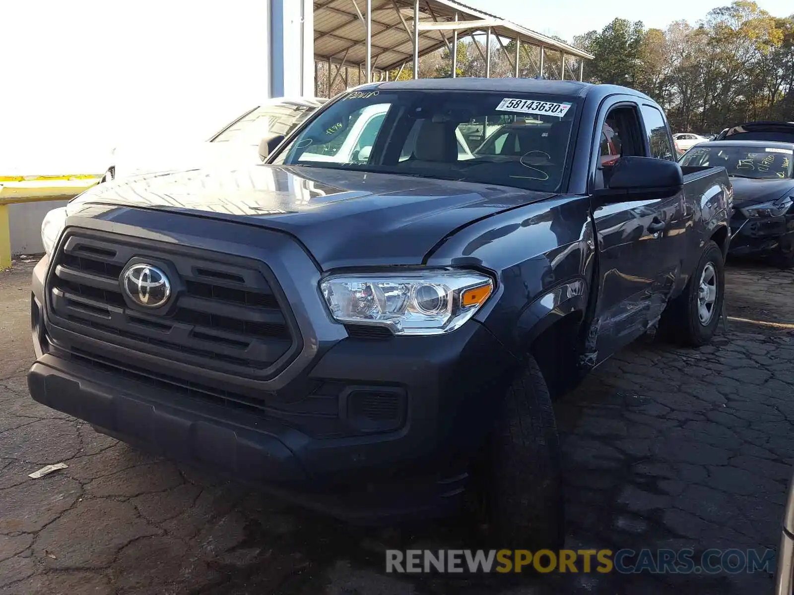 2 Photograph of a damaged car 5TFRX5GN4KX136837 TOYOTA TACOMA 2019